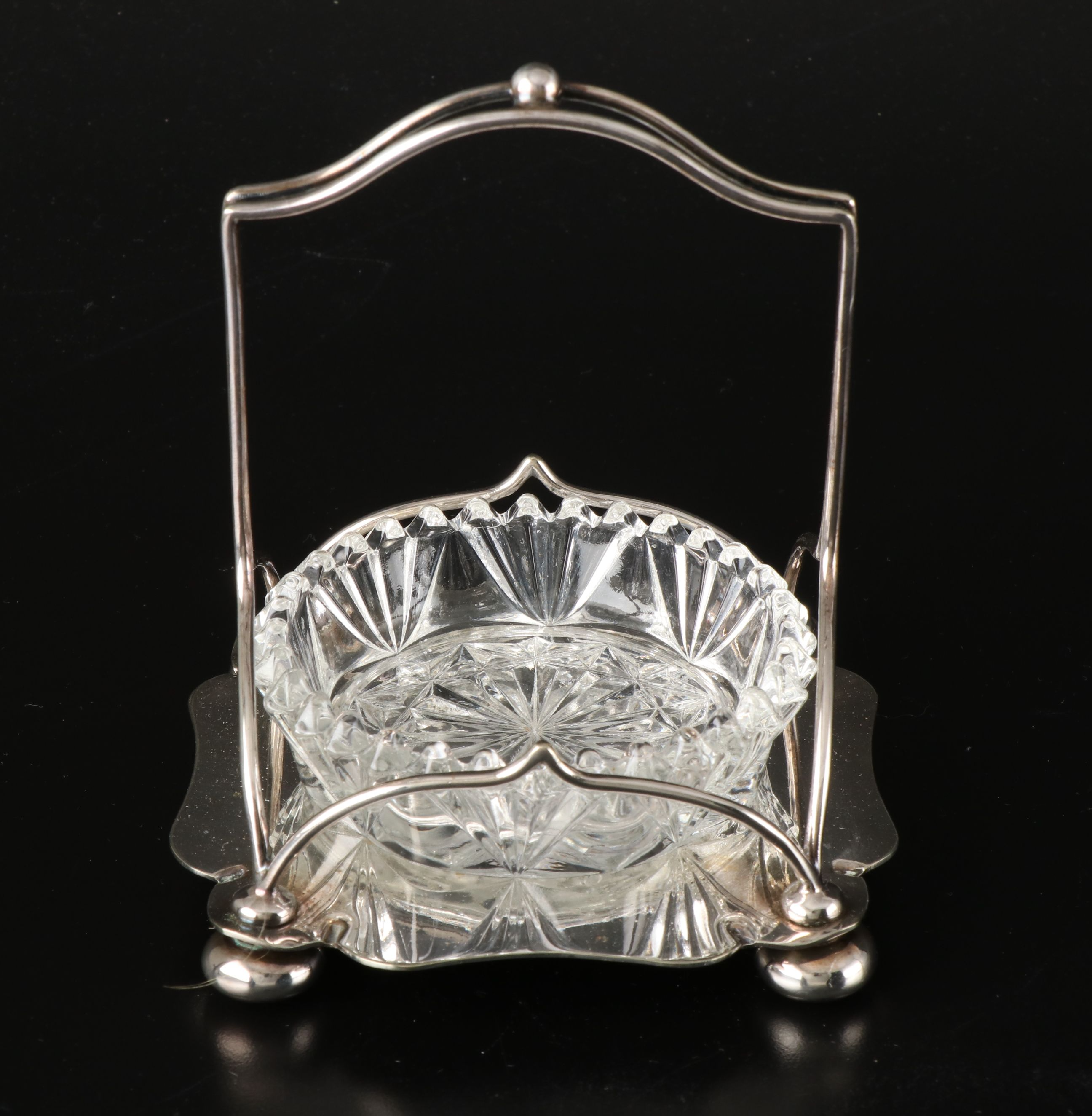 Daniel & Arter Server with Libbey Cut Crystal and Other Knife Rests and Server