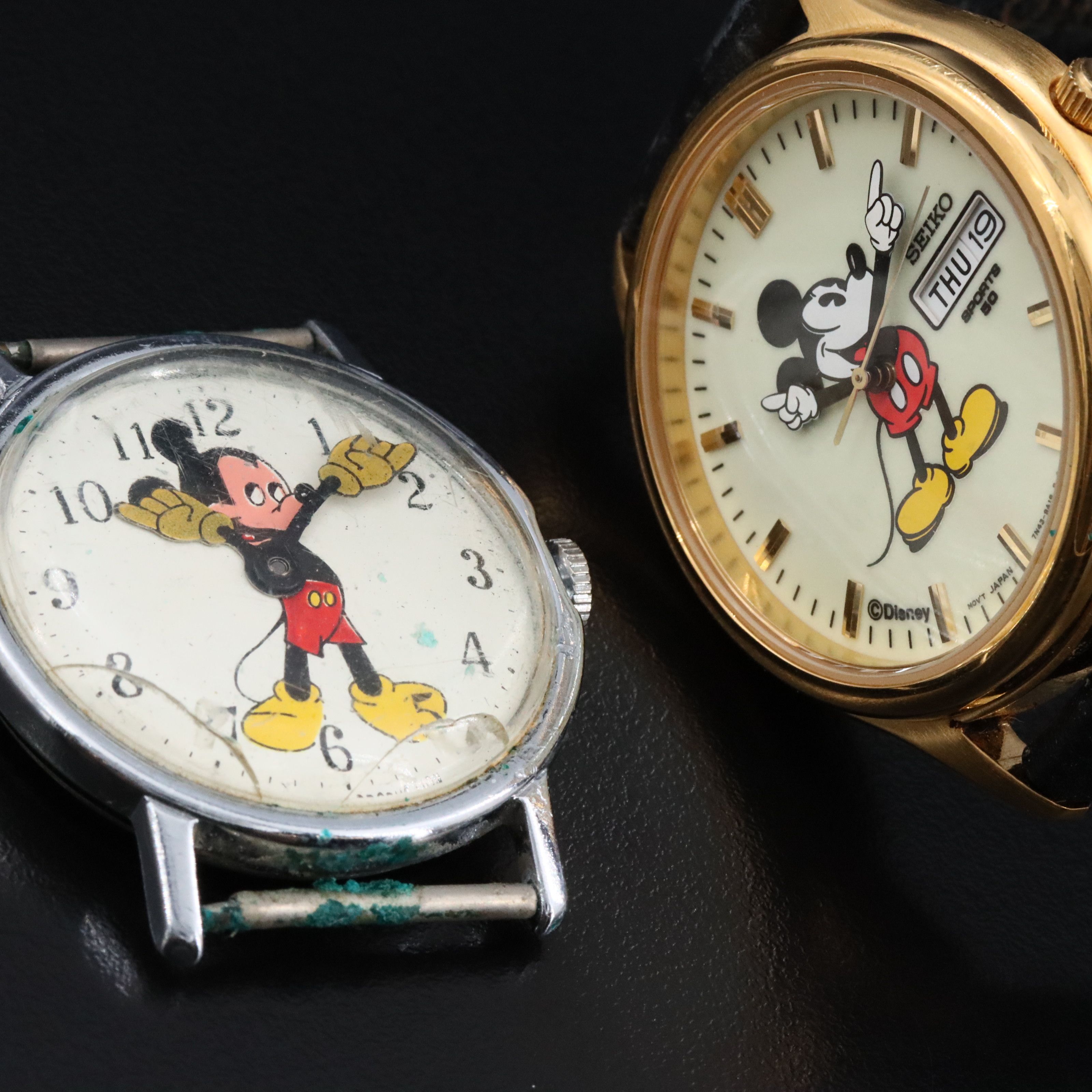 Disney and Seiko Mickey Mouse Quartz/Stem Wind Watches