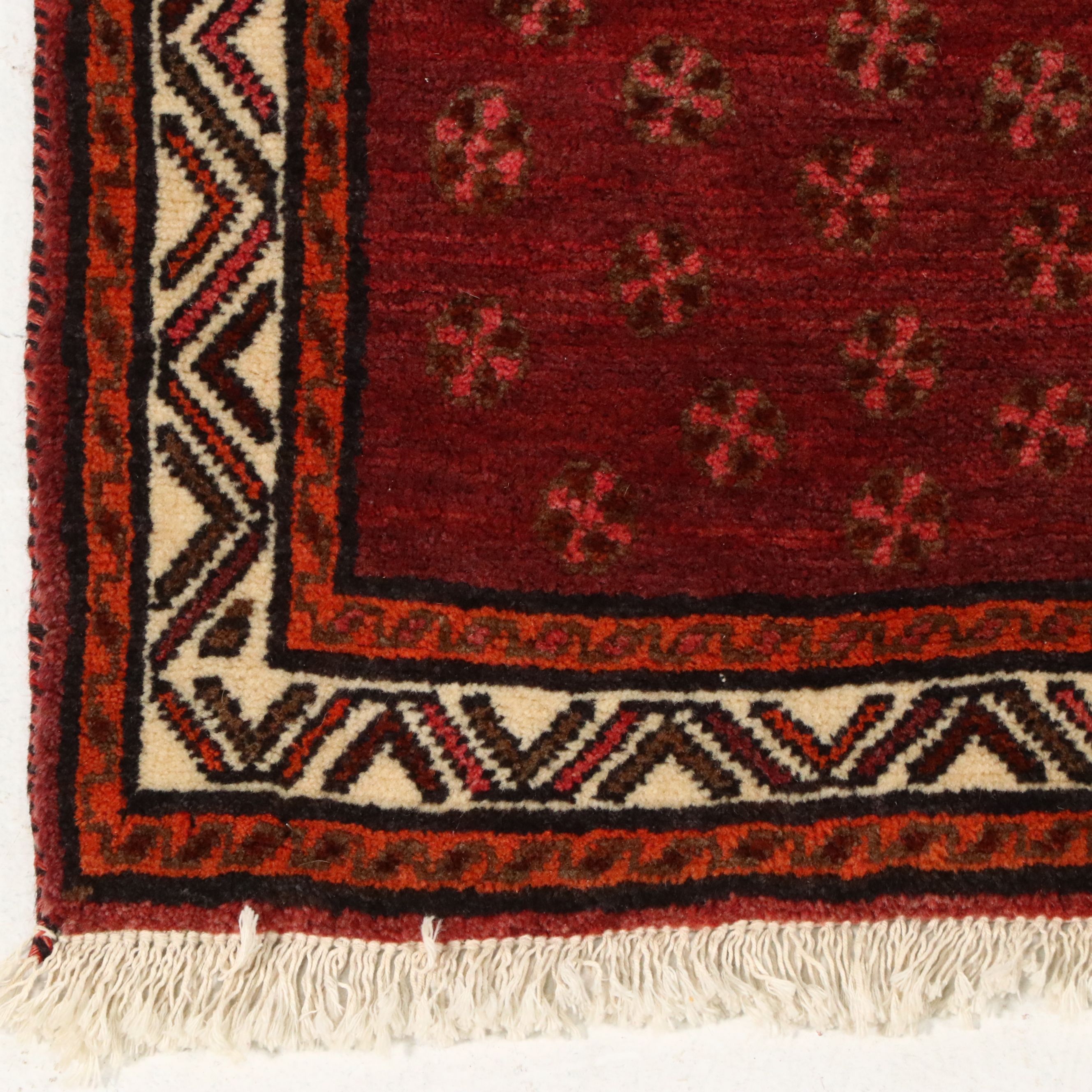 4'5 x 7'3 Hand-Knotted Persian Kurdish Area Rug