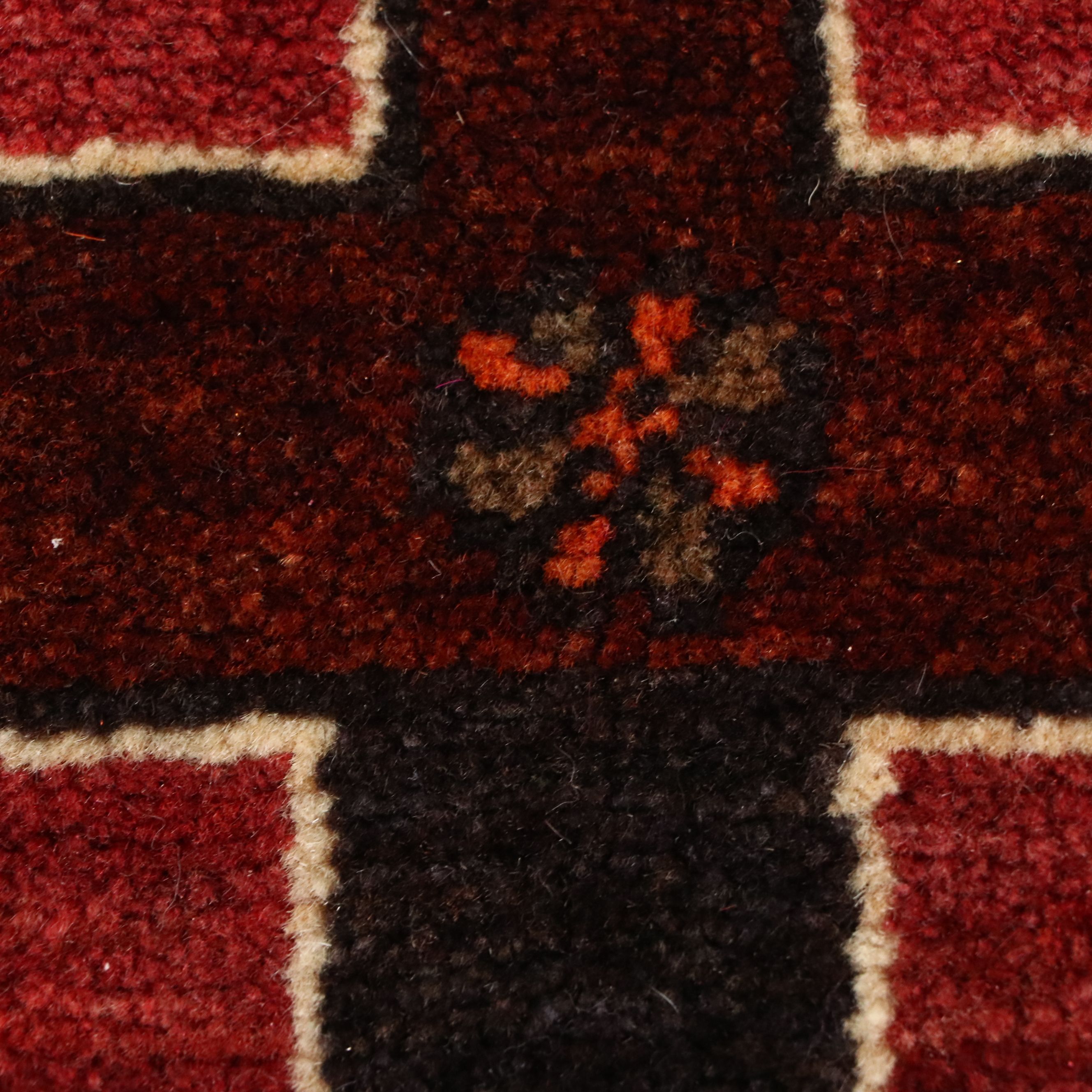 4'5 x 7'3 Hand-Knotted Persian Kurdish Area Rug