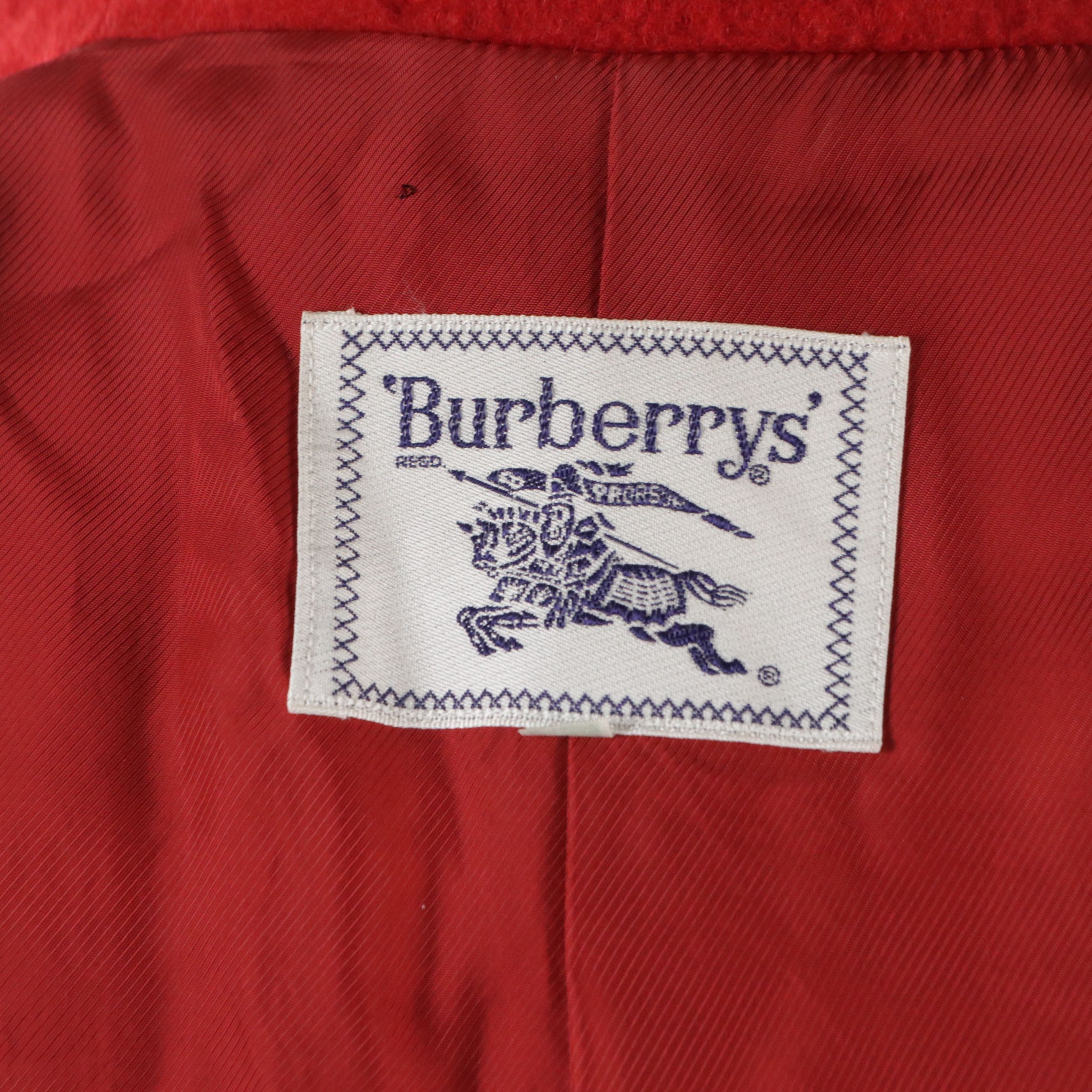 Burberrys Vintage Red Wool and Cashmere Coat