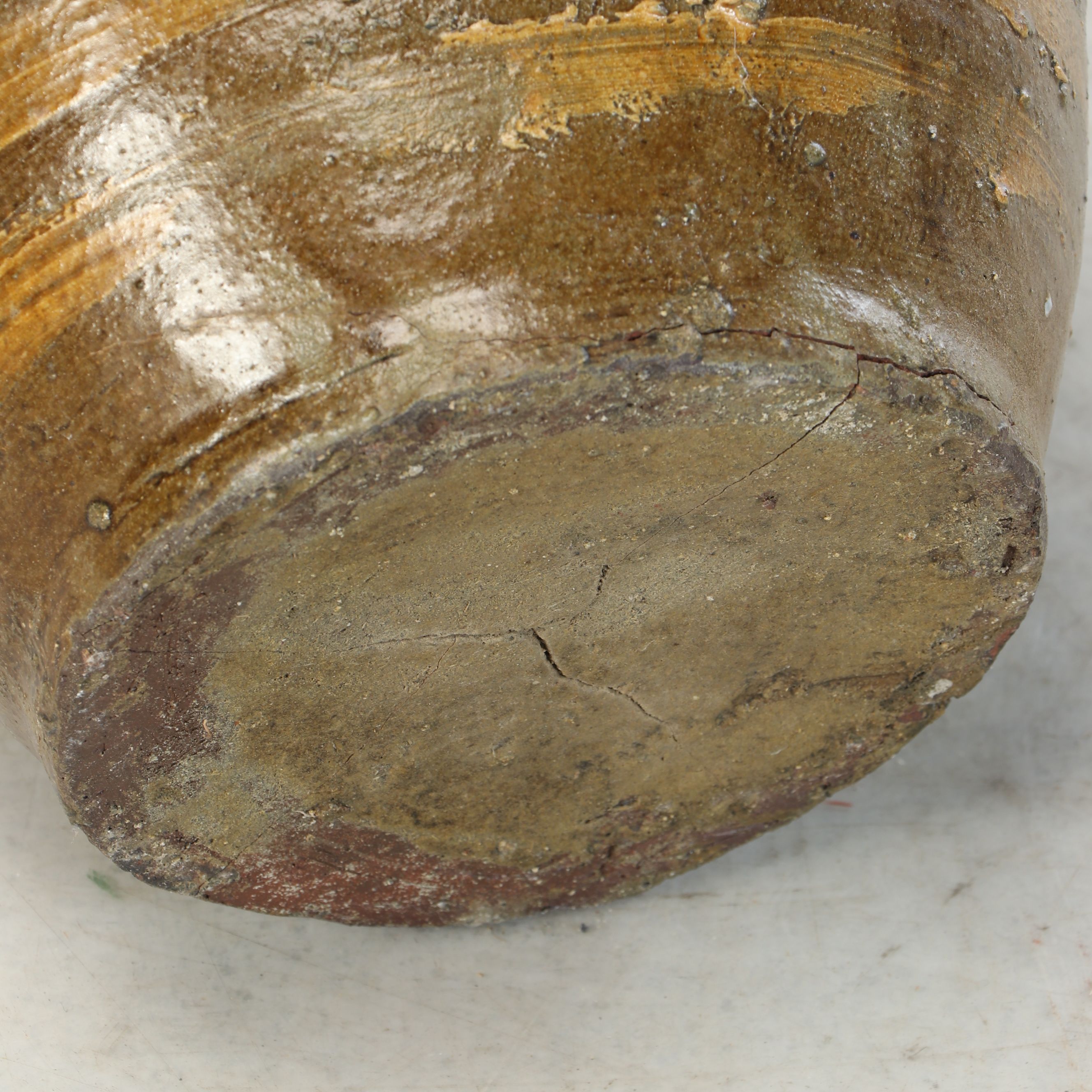 Primitive Glazed Stoneware Jar, 19th Century