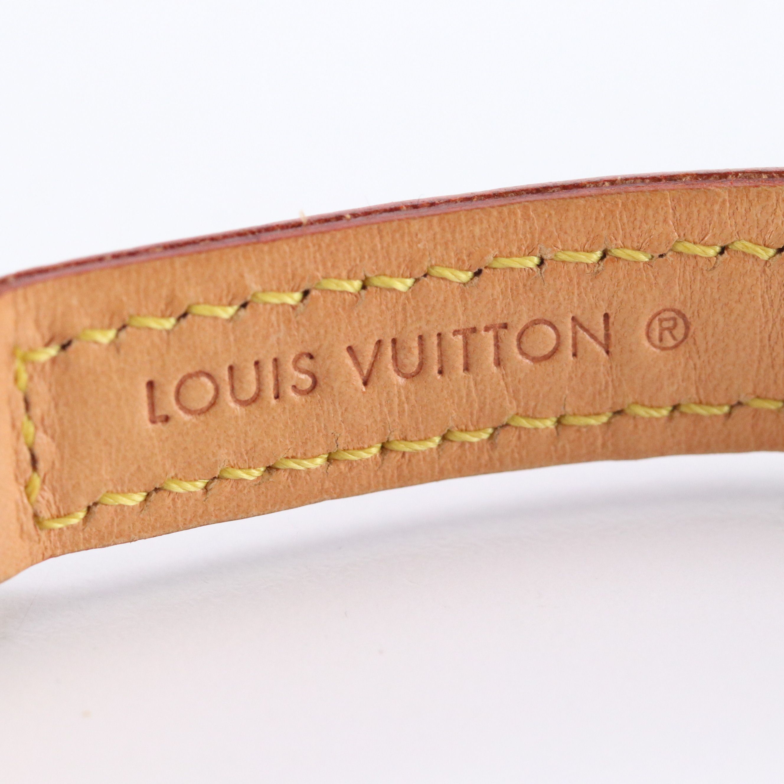 Louis Vuitton Small Dog Collar in Monogram Canvas and Leather with Box