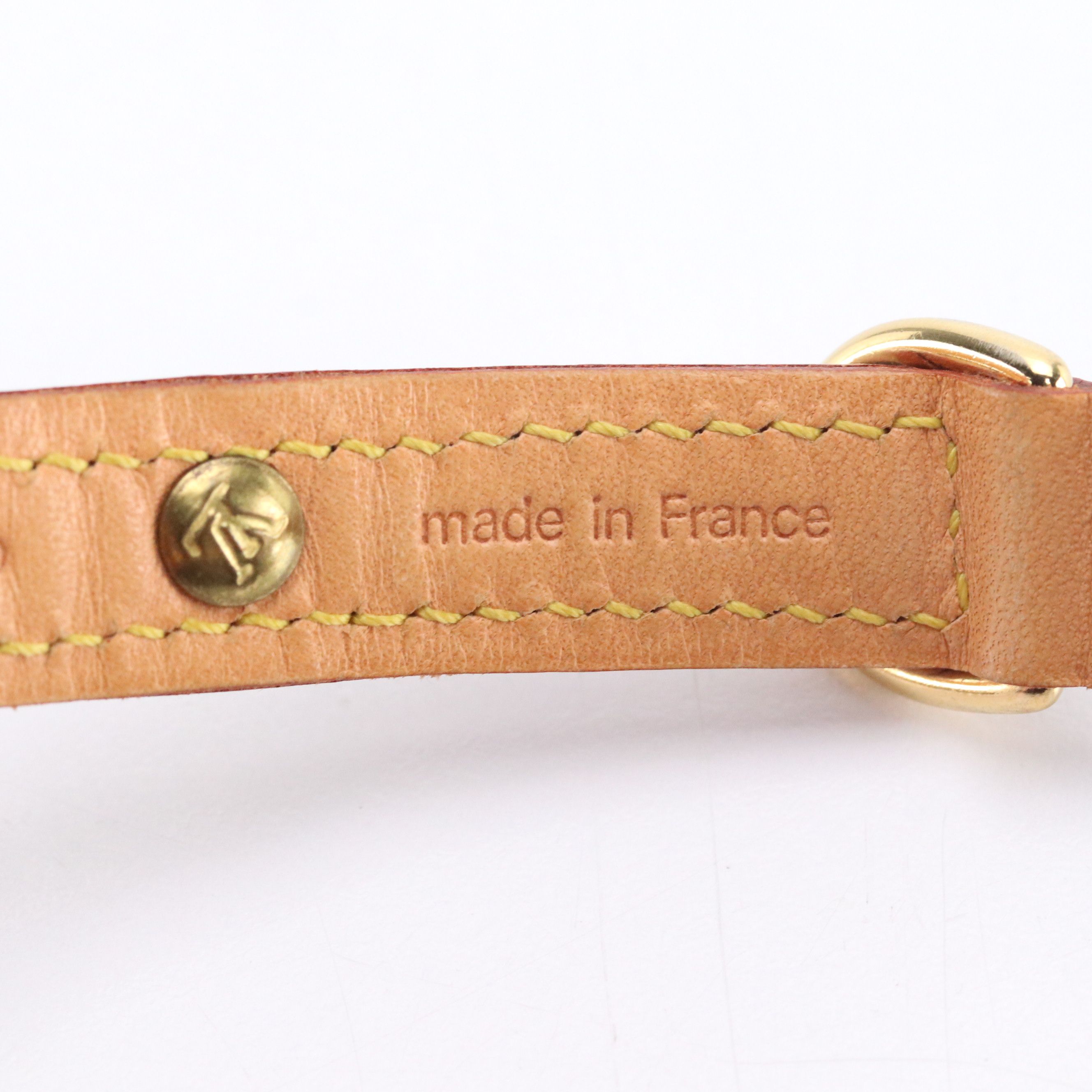 Louis Vuitton Small Dog Collar in Monogram Canvas and Leather with Box