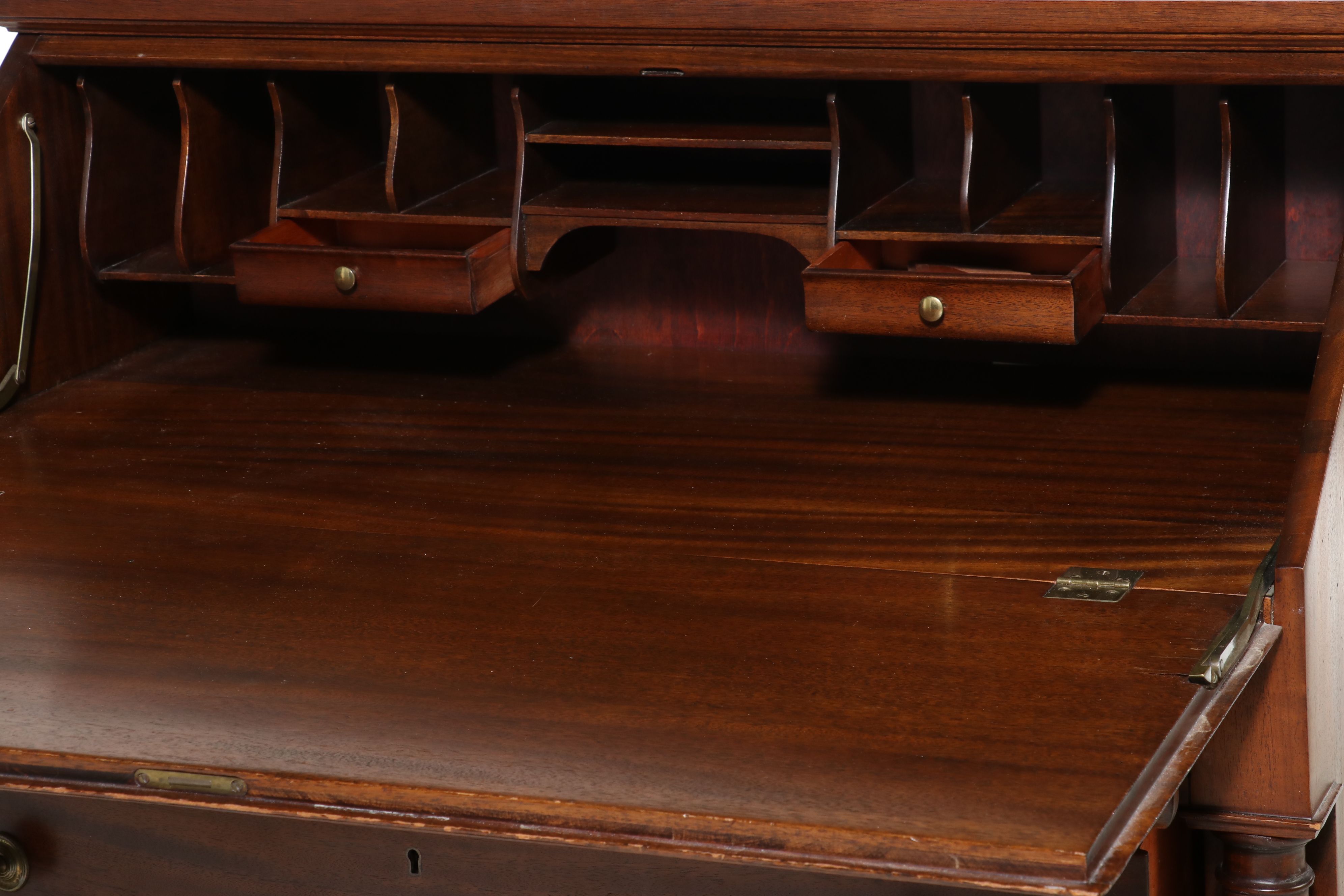 American Empire Style Mahogany Slant-Front Desk, Late 19th/ Early 20th Century