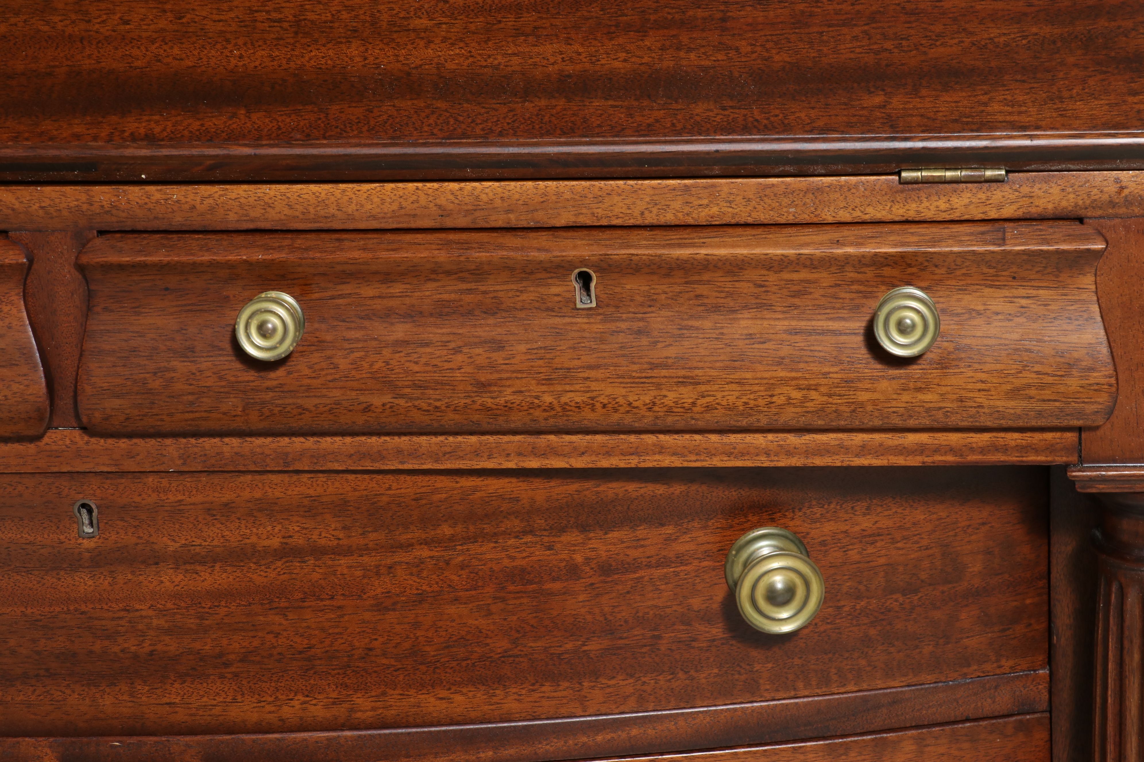 American Empire Style Mahogany Slant-Front Desk, Late 19th/ Early 20th Century