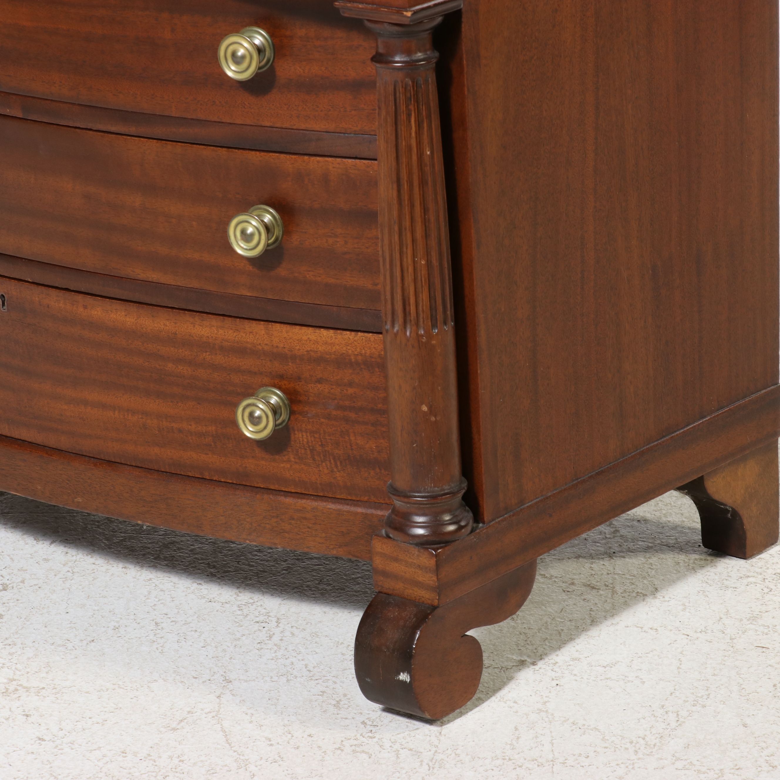 American Empire Style Mahogany Slant-Front Desk, Late 19th/ Early 20th Century