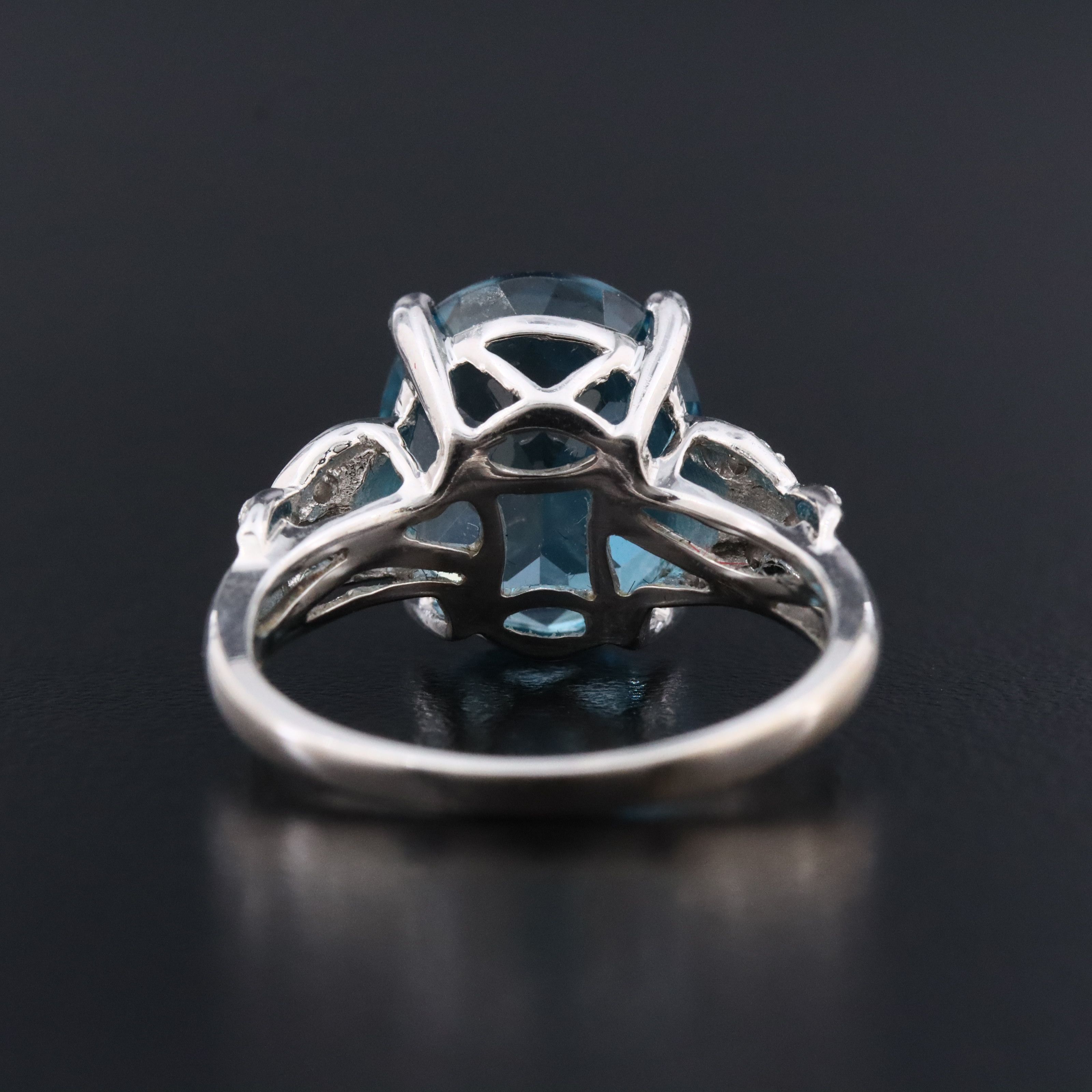 18K Topaz and Diamond Ring