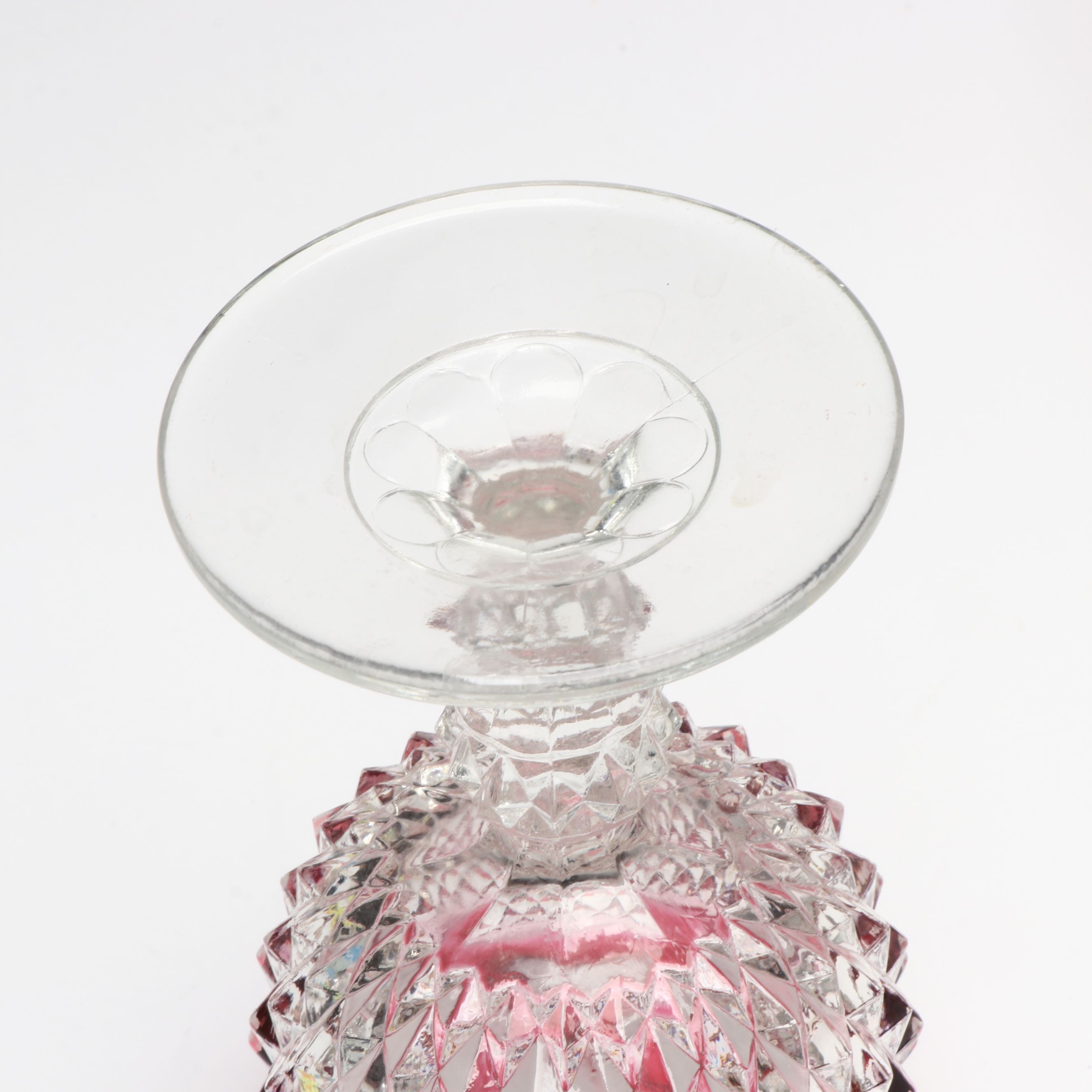 Indiana Glass Diamond Pattern Ruby Border Glass Tableware