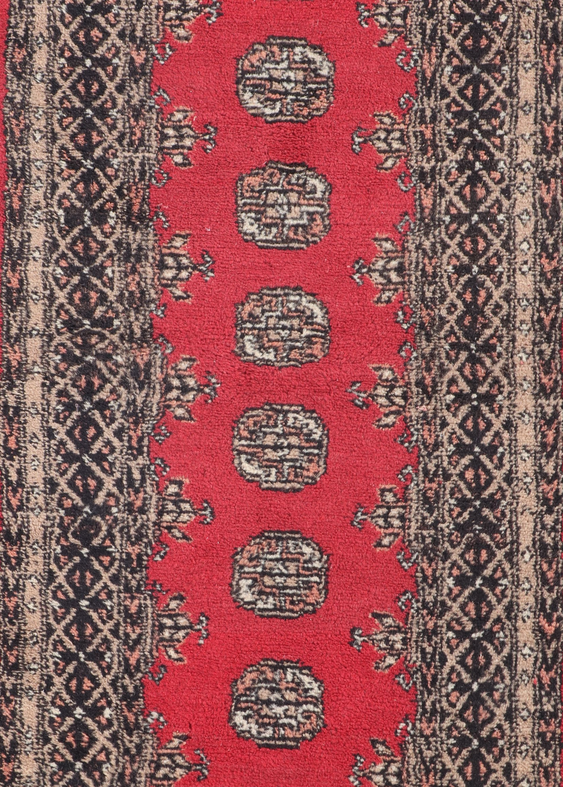 2'6 x 10'2 Hand-Knotted Pakistani Bokhara Carpet Runner
