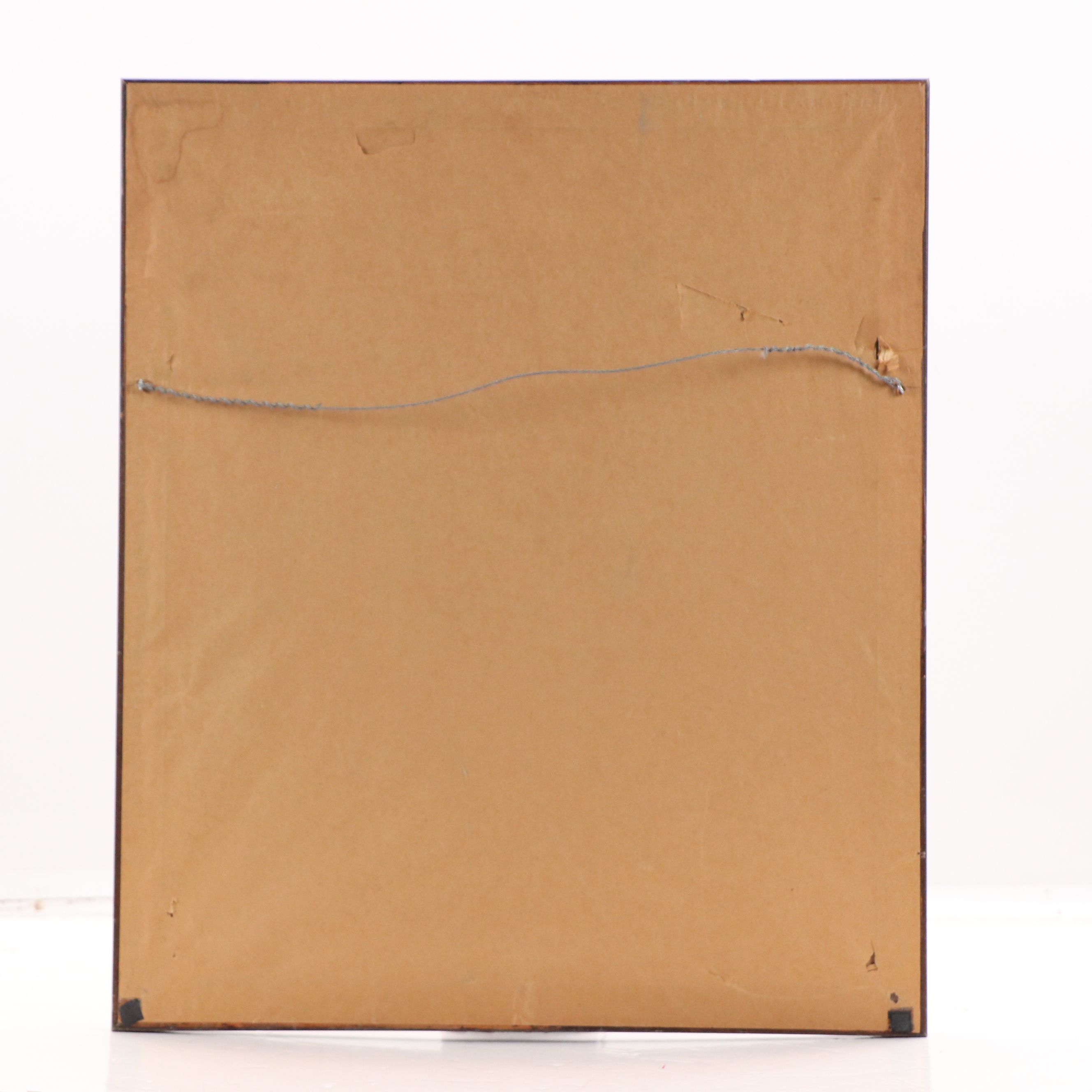 Lou DePaolis Offset Lithograph of Labrador Puppy with Decoy Duck, 1980