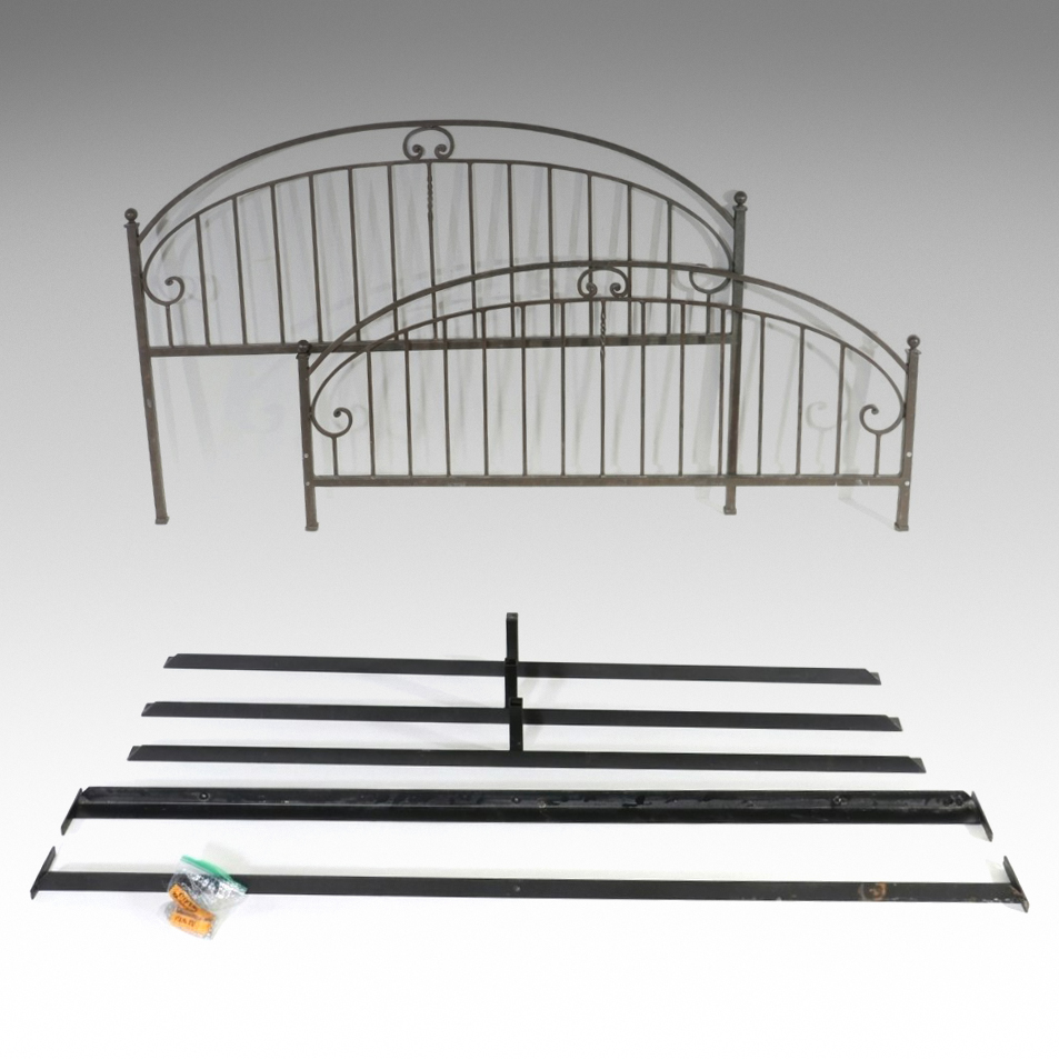 Wrought Iron King-Sized Bed Frame, Contemporary