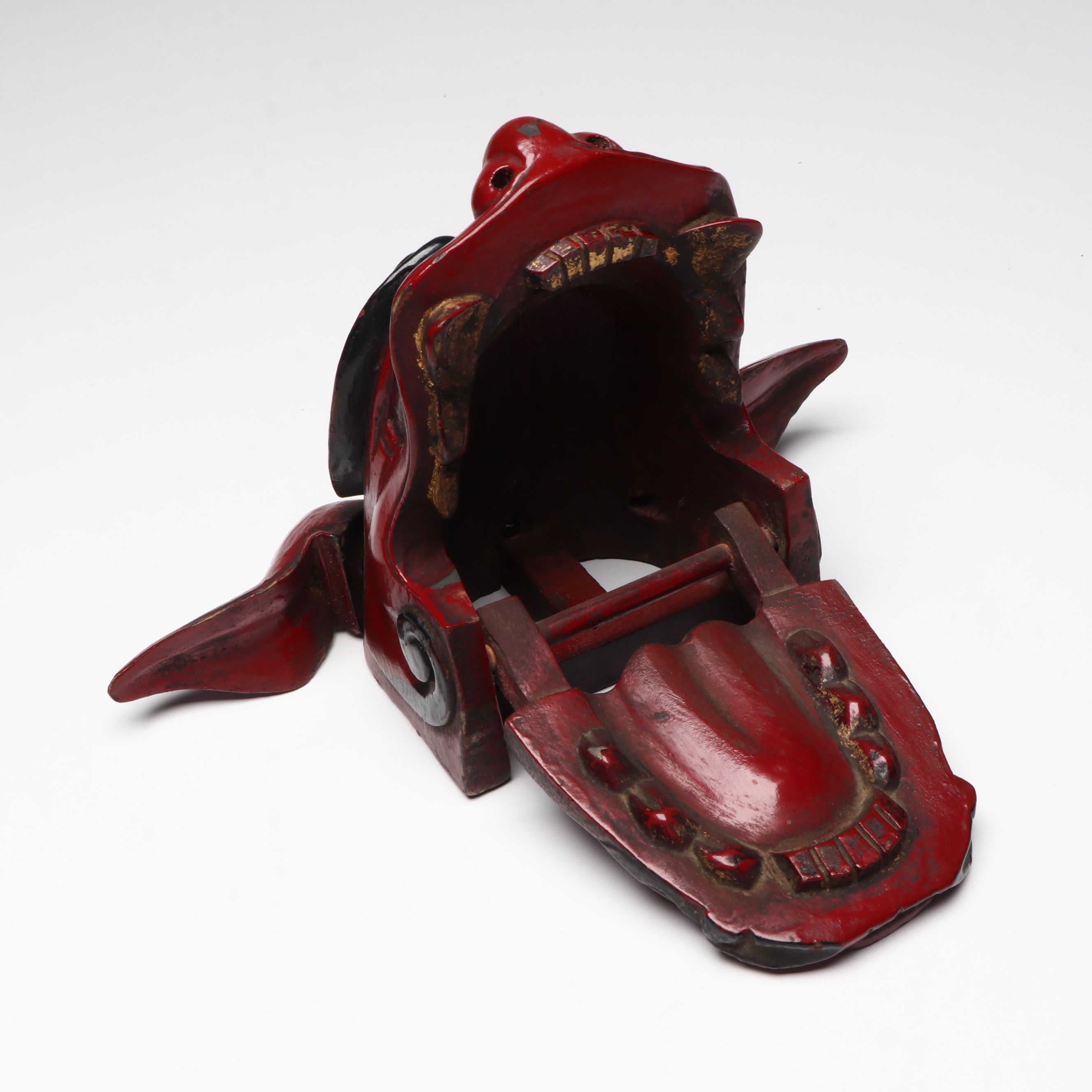 Japanese Lacquerware Wood Shishi Mask