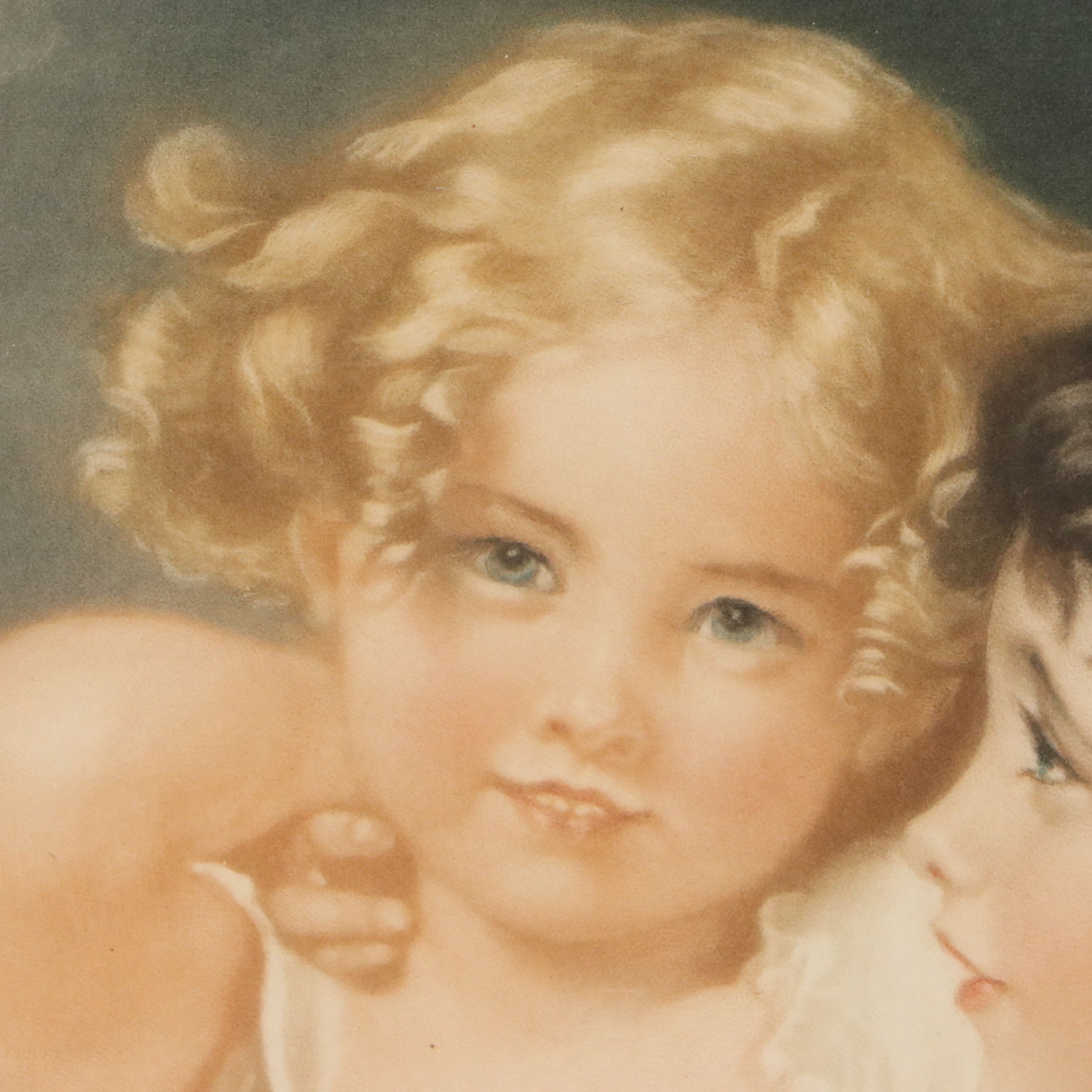 After Sir Thomas Lawrence Mezzotint "The Calmady Children"