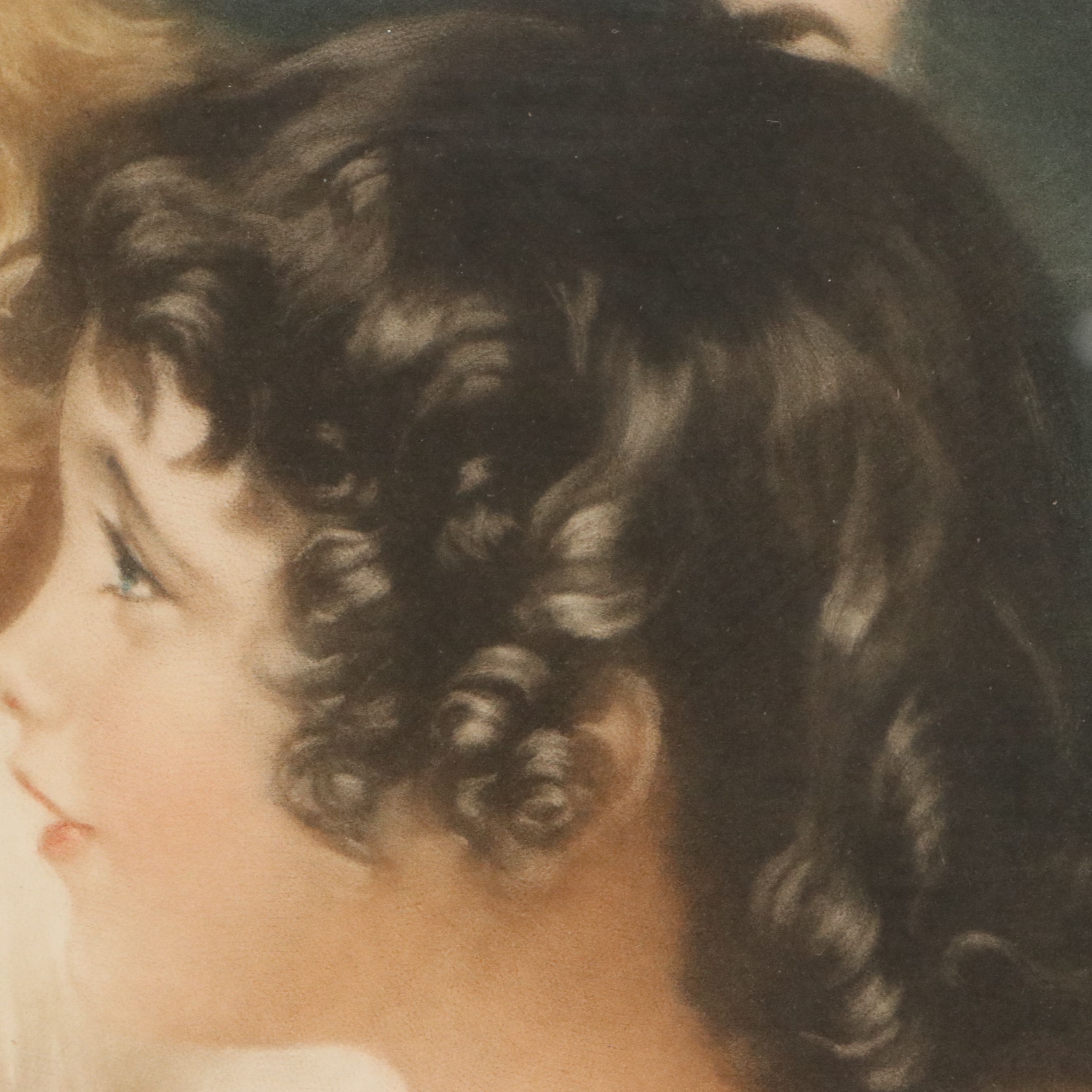 After Sir Thomas Lawrence Mezzotint "The Calmady Children"