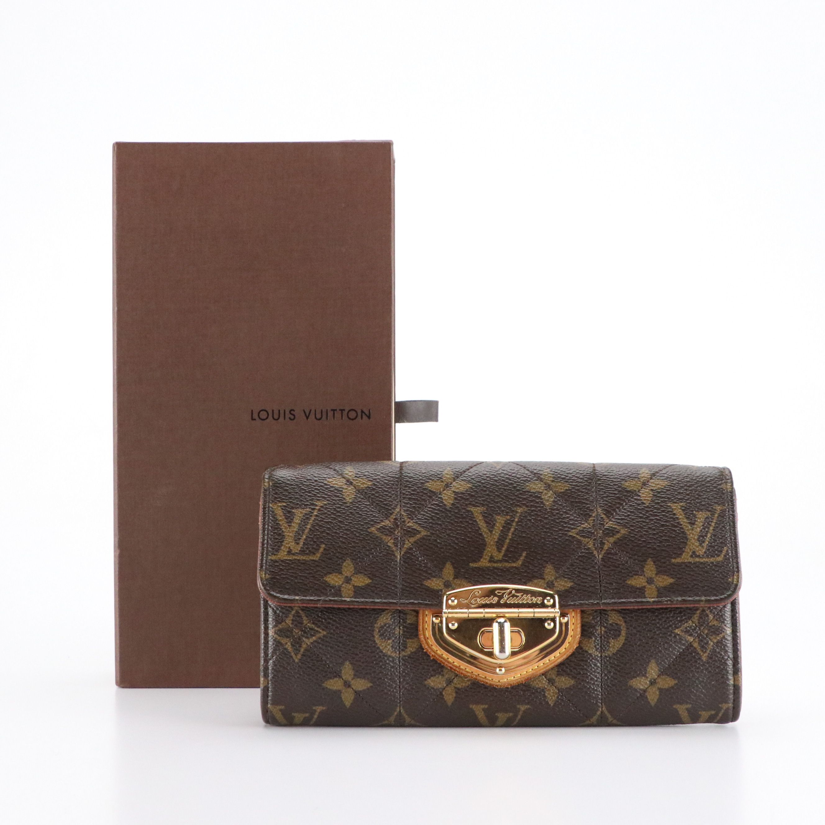 Louis Vuitton Sarah Wallet in Monogram Étoile Quilted Canvas, With Box