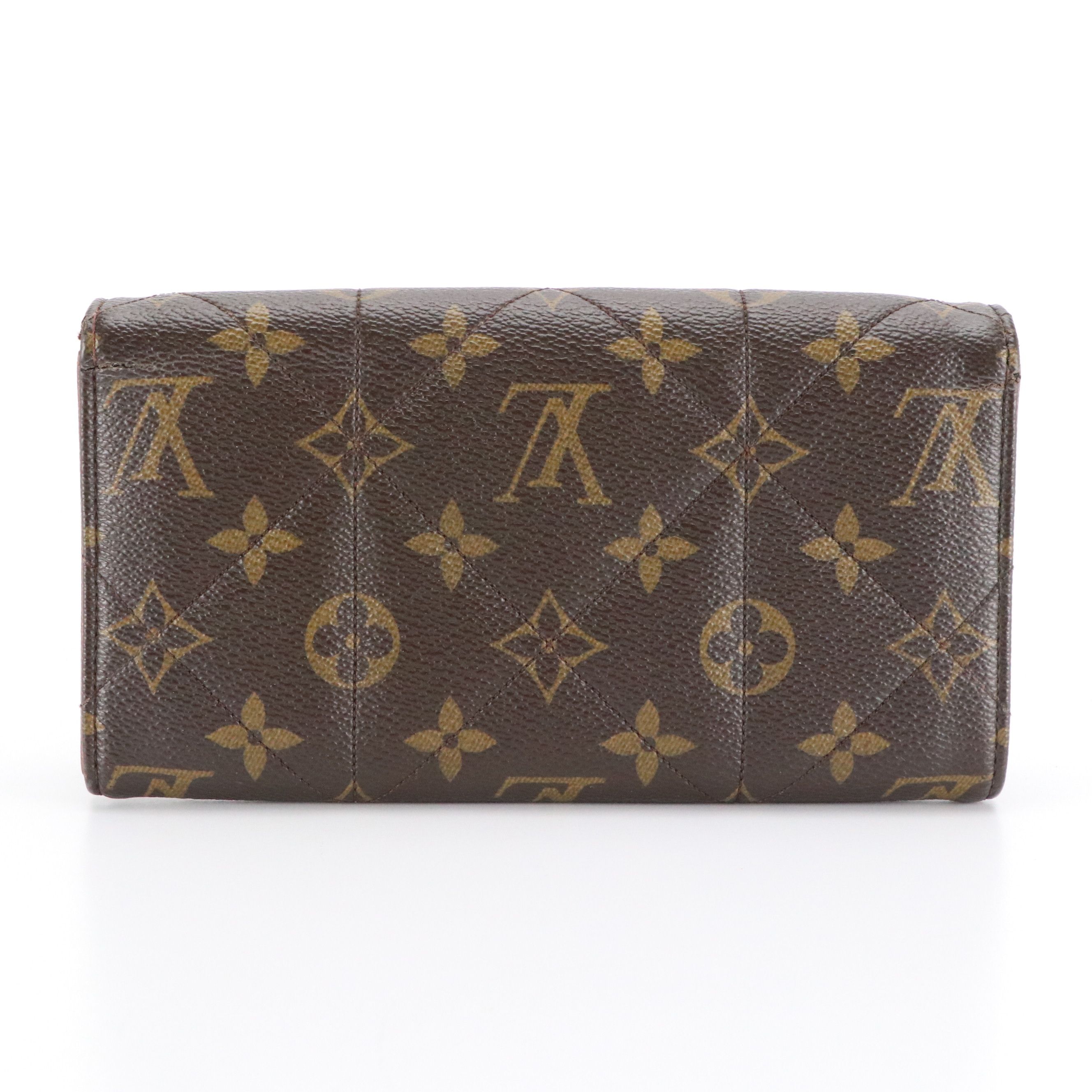 Louis Vuitton Sarah Wallet in Monogram Étoile Quilted Canvas, With Box
