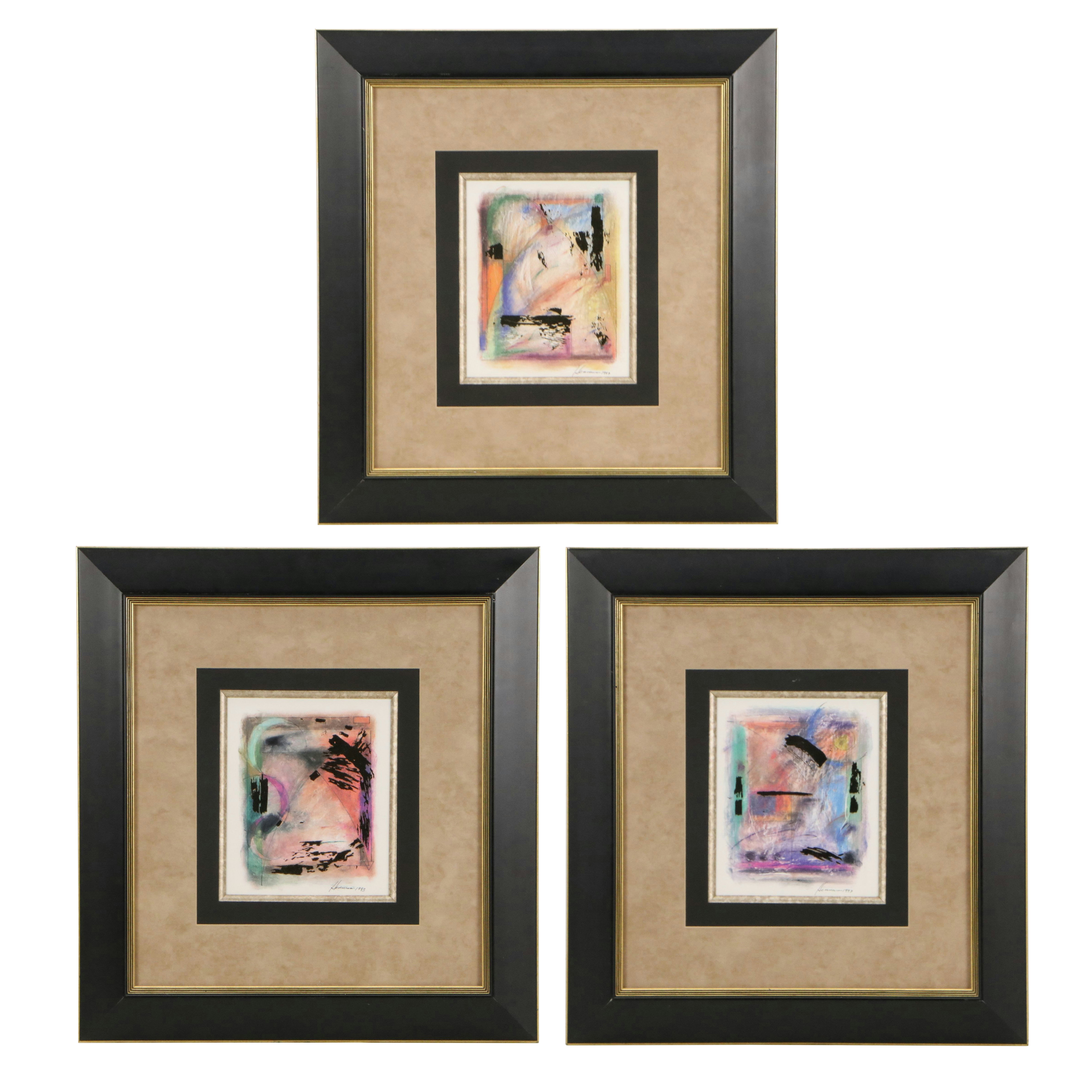 After Kathryn Henneman Abstract Offset Lithographs