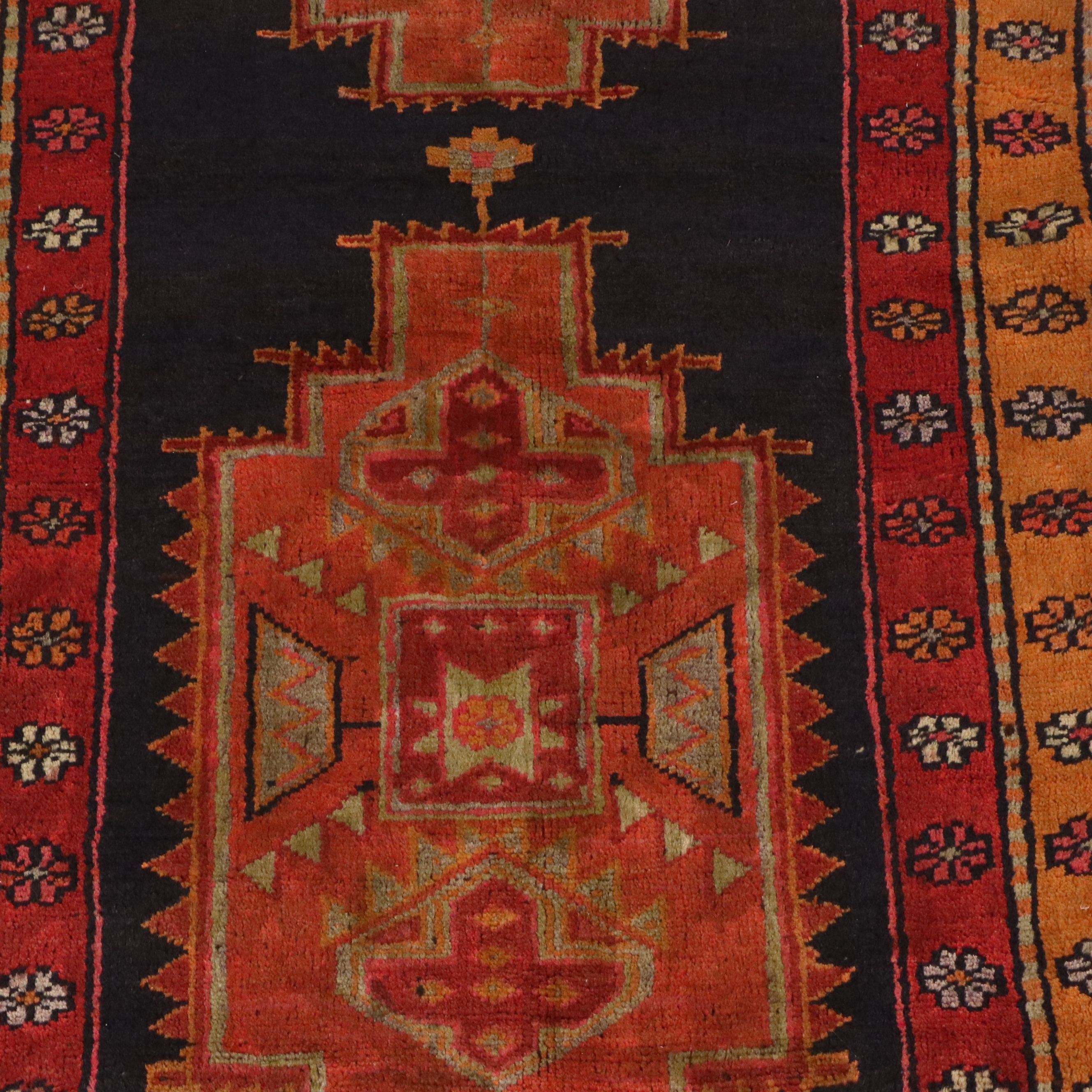 3'7 x 11'6 Hand-Knotted Persian Kurdish Long Rug