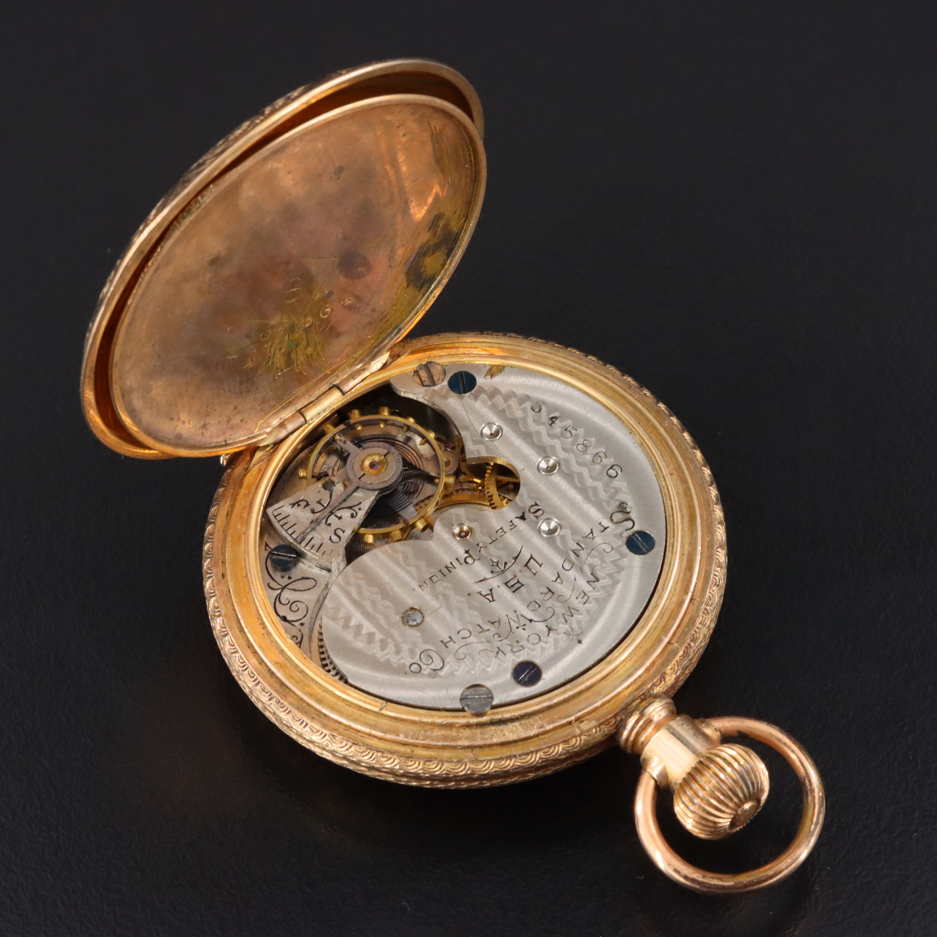 1894 New York Standard Gold Filled Hunting Case Pocket Watch