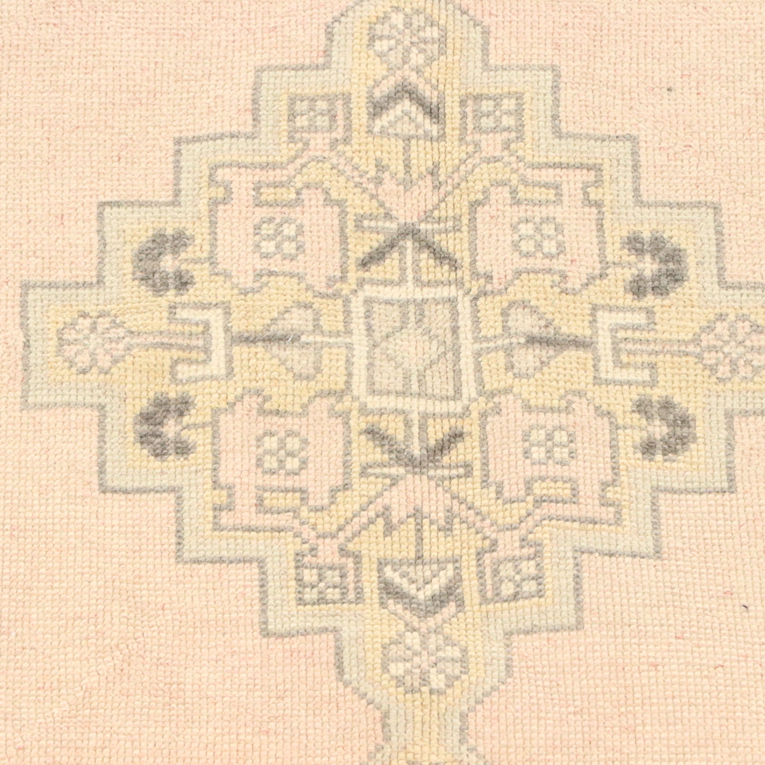 3'11 x 6'9 Hand-Knotted Turkish Anatolian Area Rug