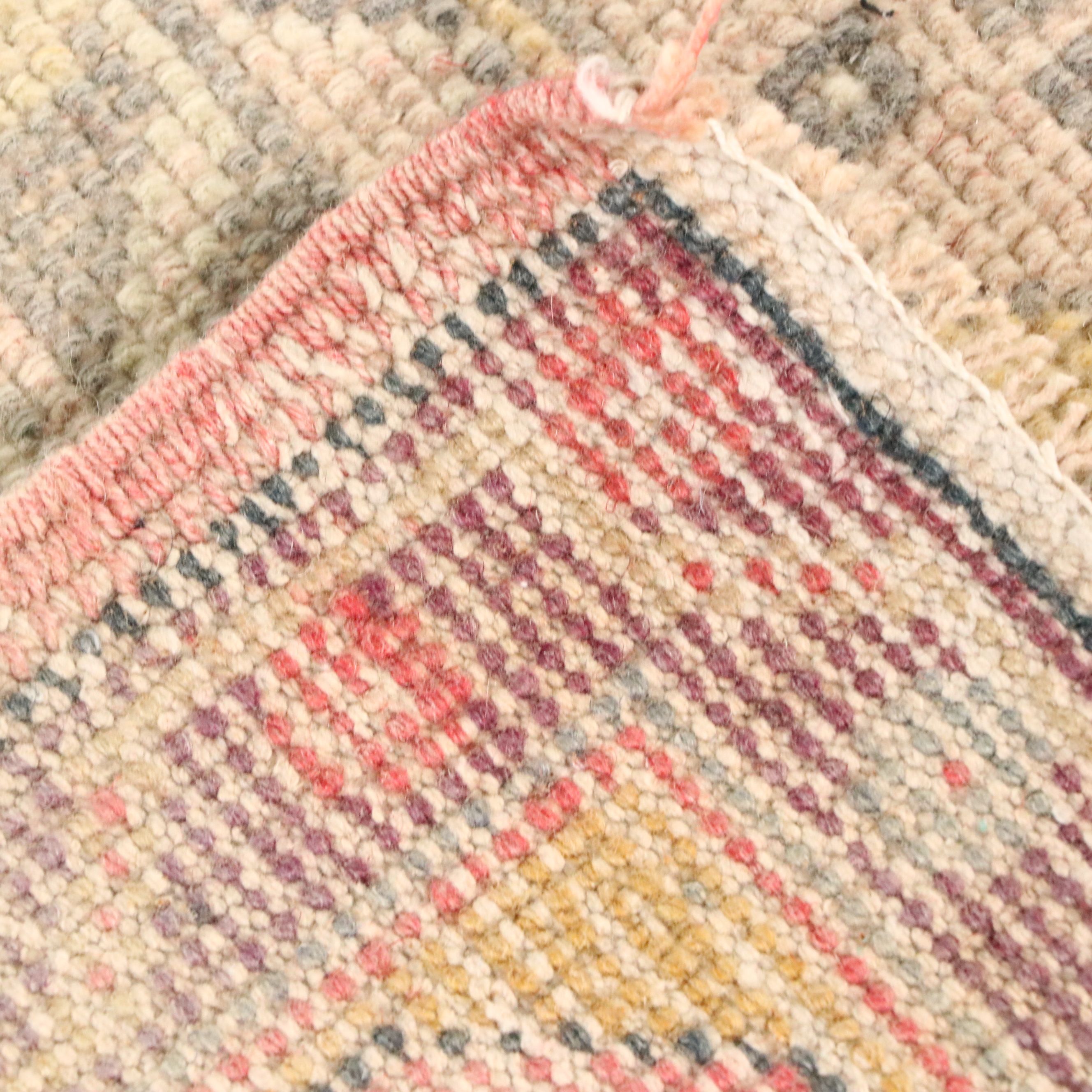 3'11 x 6'9 Hand-Knotted Turkish Anatolian Area Rug