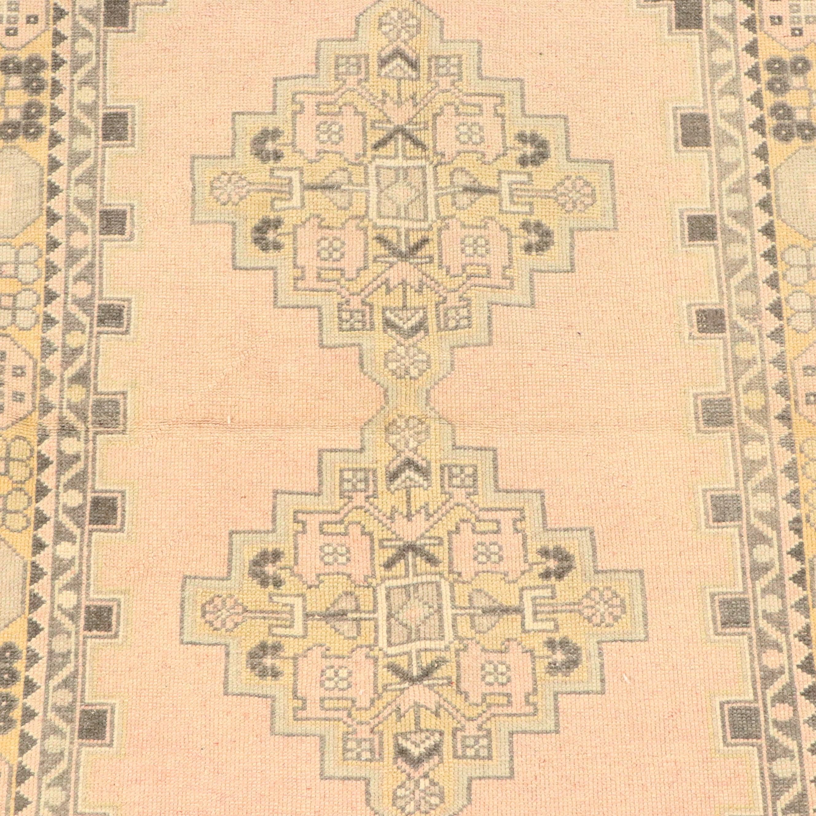 3'11 x 6'9 Hand-Knotted Turkish Anatolian Area Rug