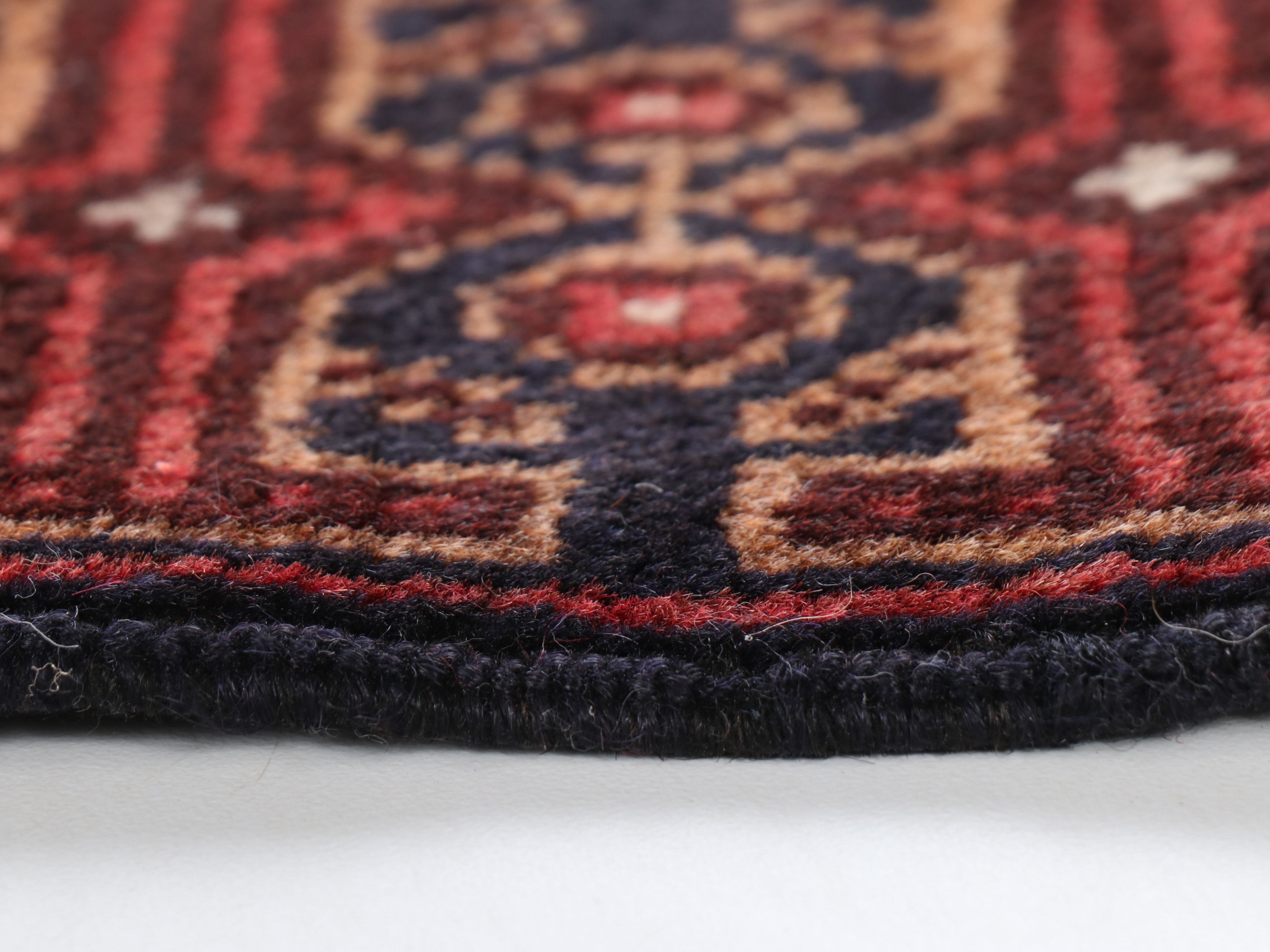 2'8 x 4'5 Hand-Knotted Afghan Baluch Accent Rug
