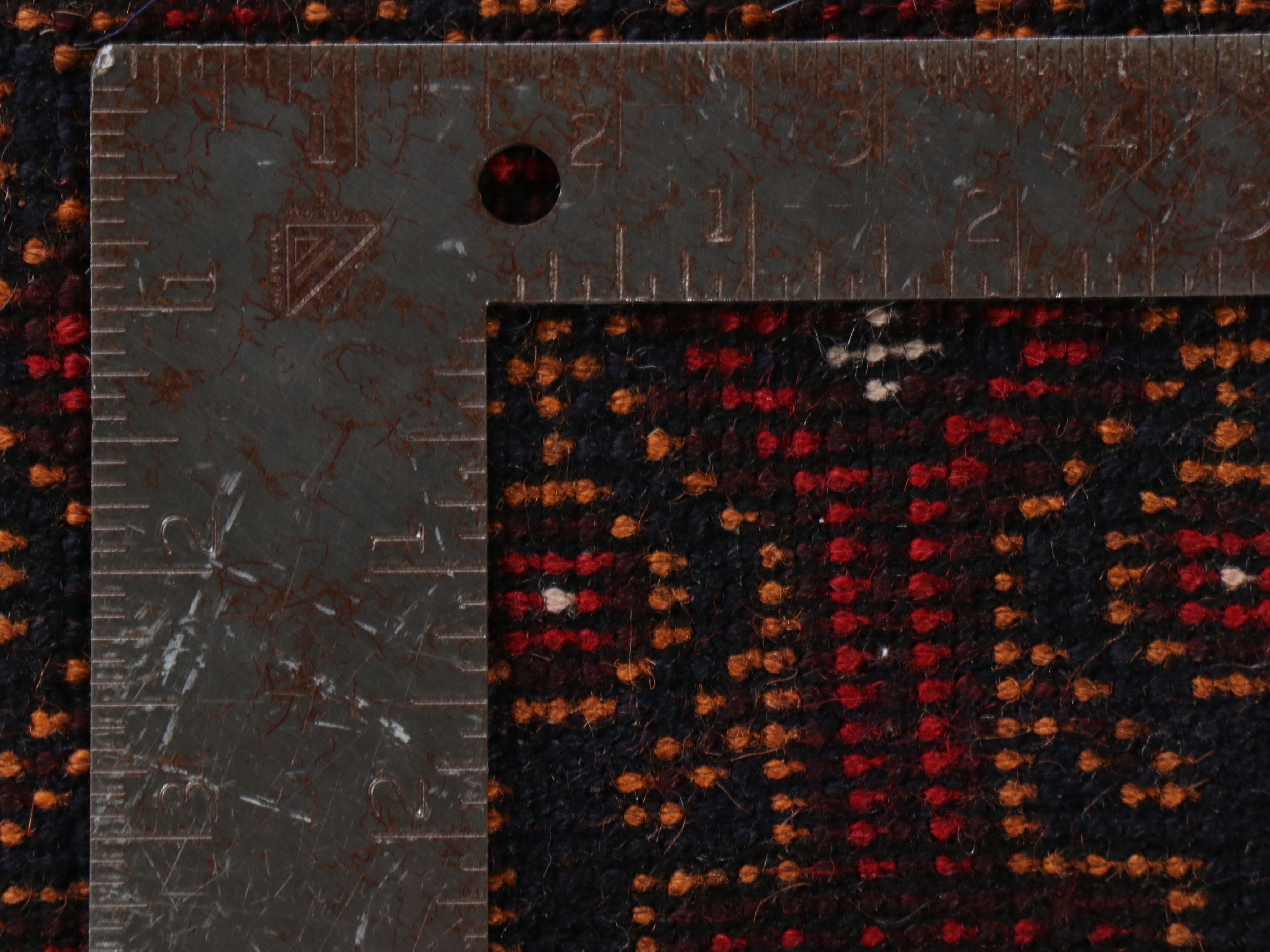 2'8 x 4'5 Hand-Knotted Afghan Baluch Accent Rug