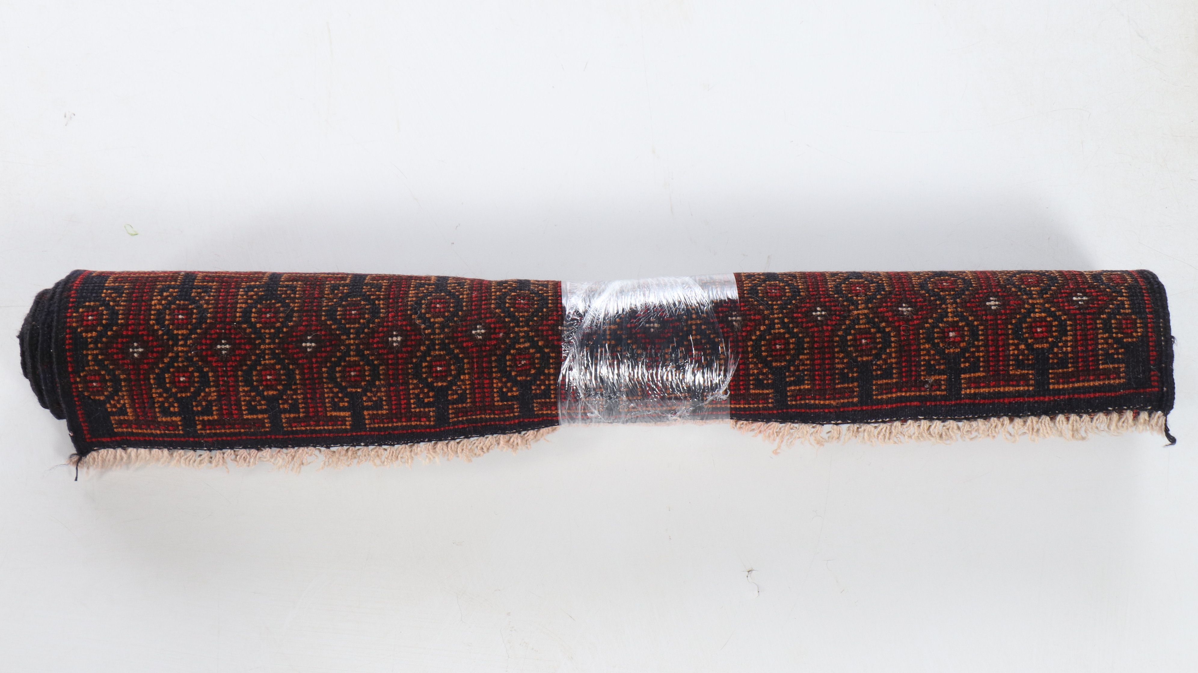 2'8 x 4'5 Hand-Knotted Afghan Baluch Accent Rug