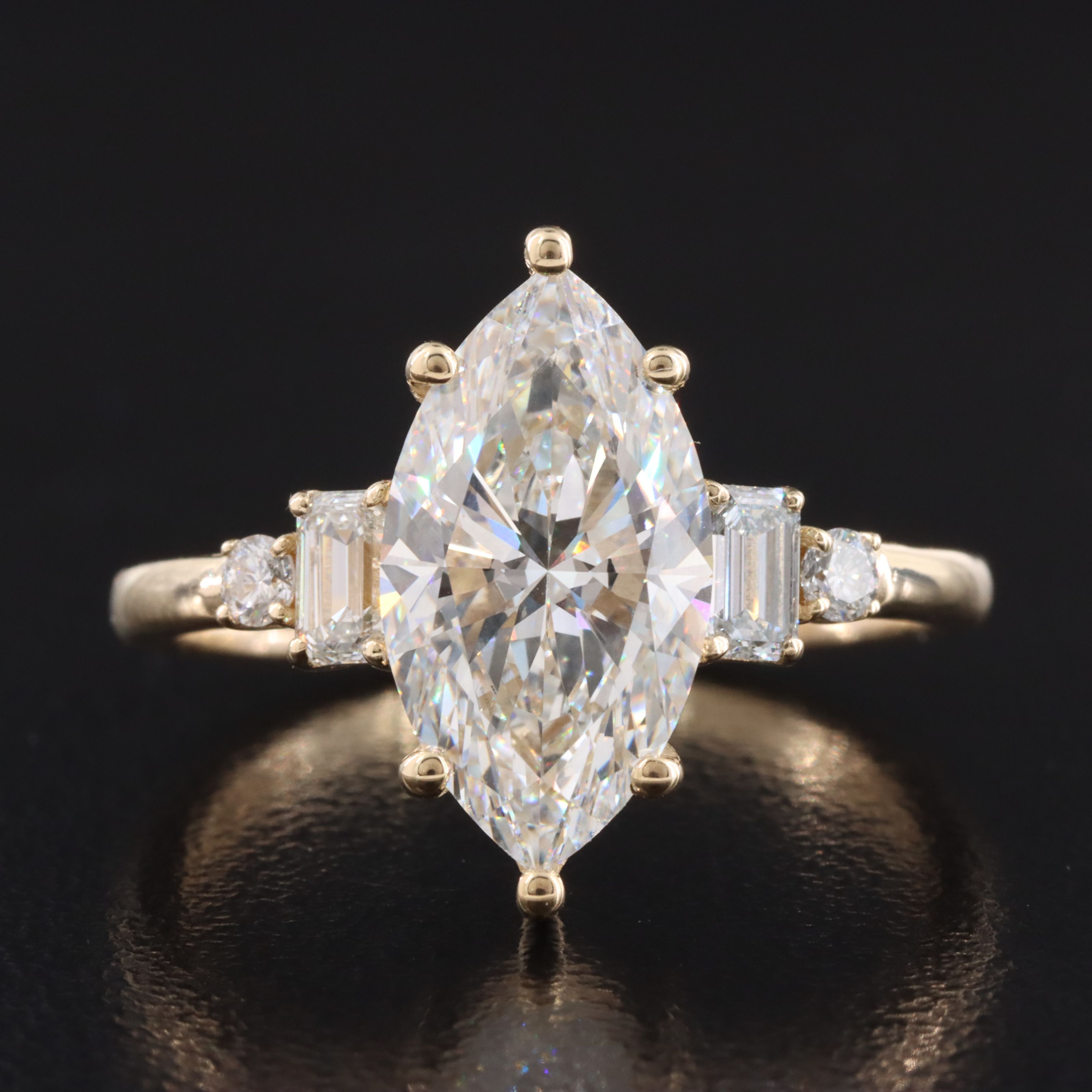 14K 3.56 CTW Lab Grown Diamond Ring with IGI Report