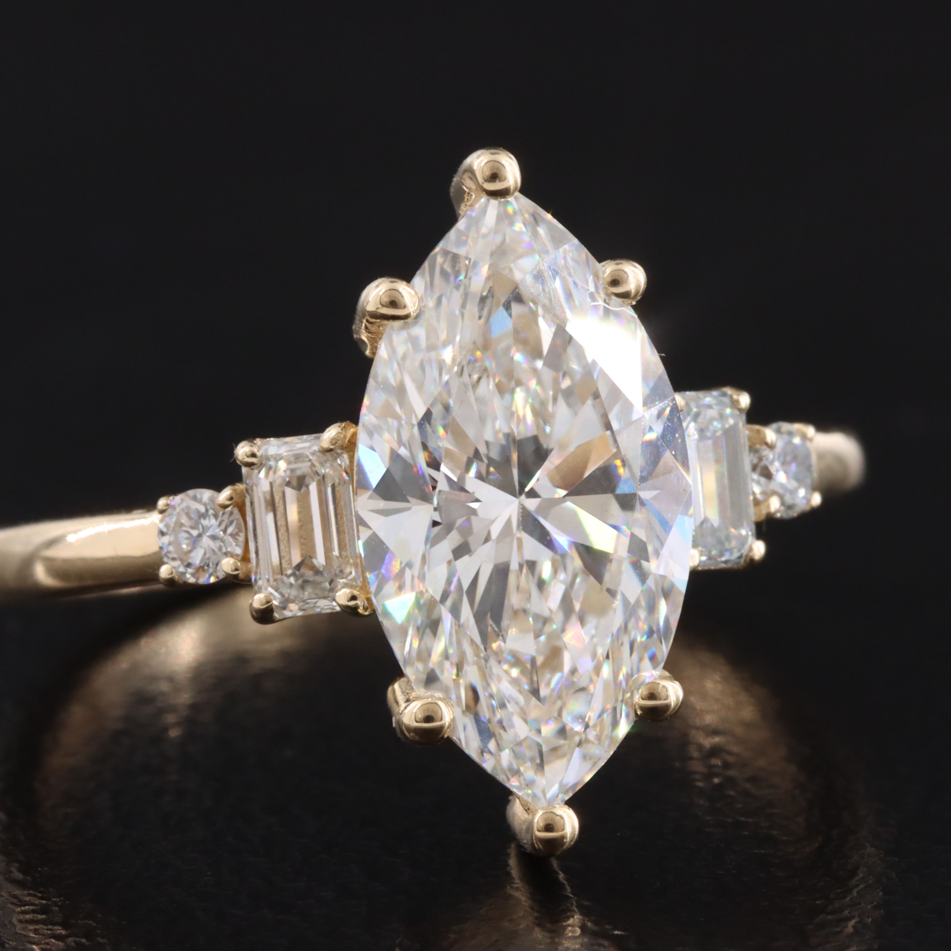 14K 3.56 CTW Lab Grown Diamond Ring with IGI Report