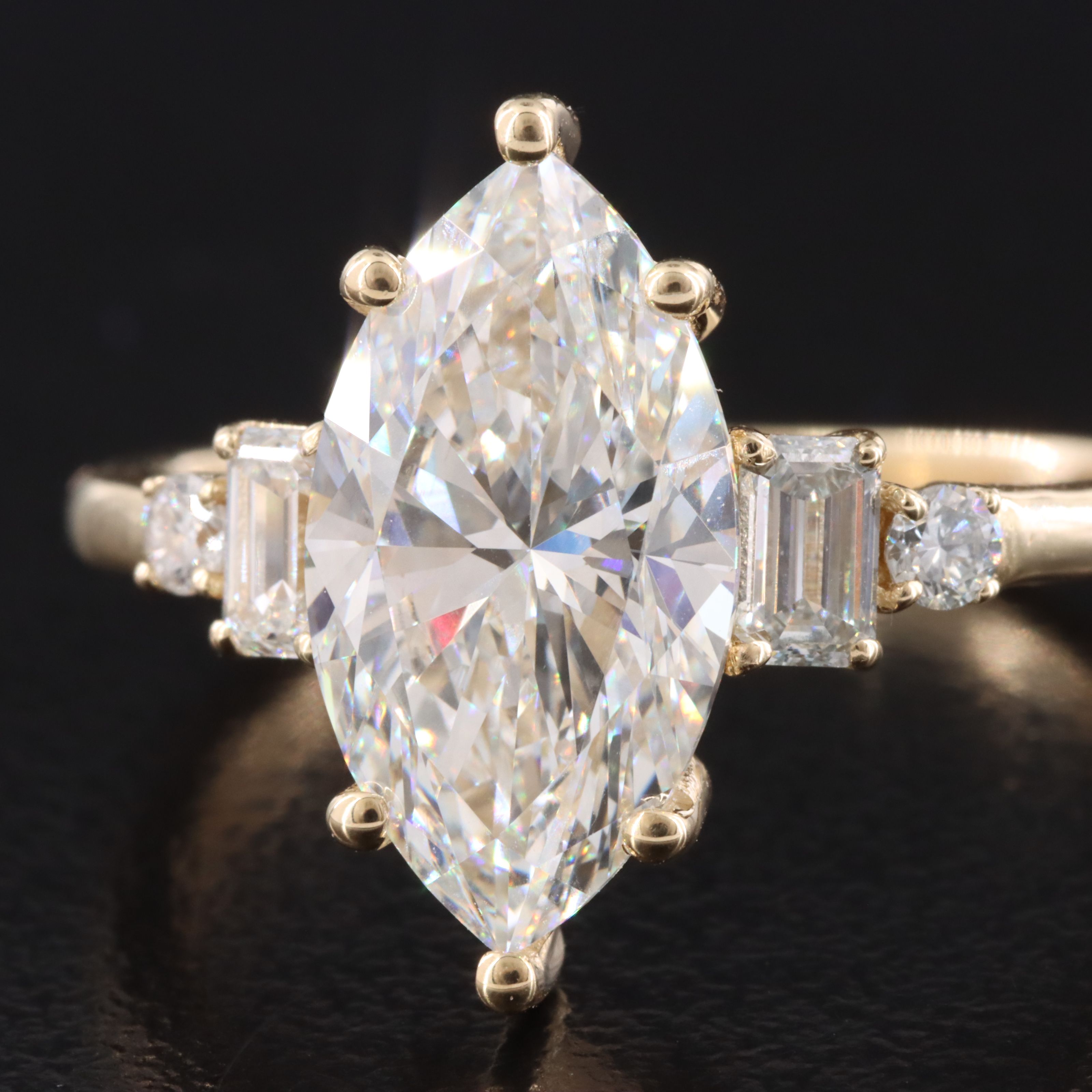 14K 3.56 CTW Lab Grown Diamond Ring with IGI Report