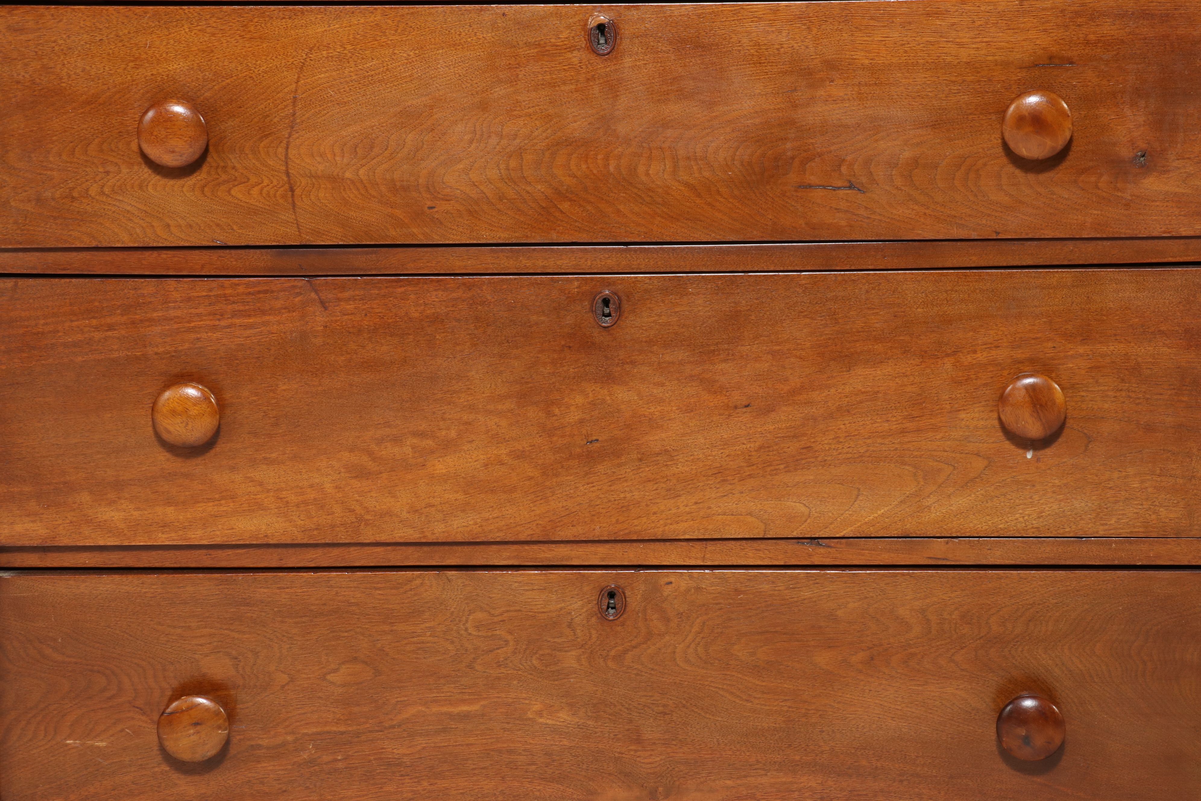 American Empire Mahogany and Cherry Chest of Drawers, Circa 1840