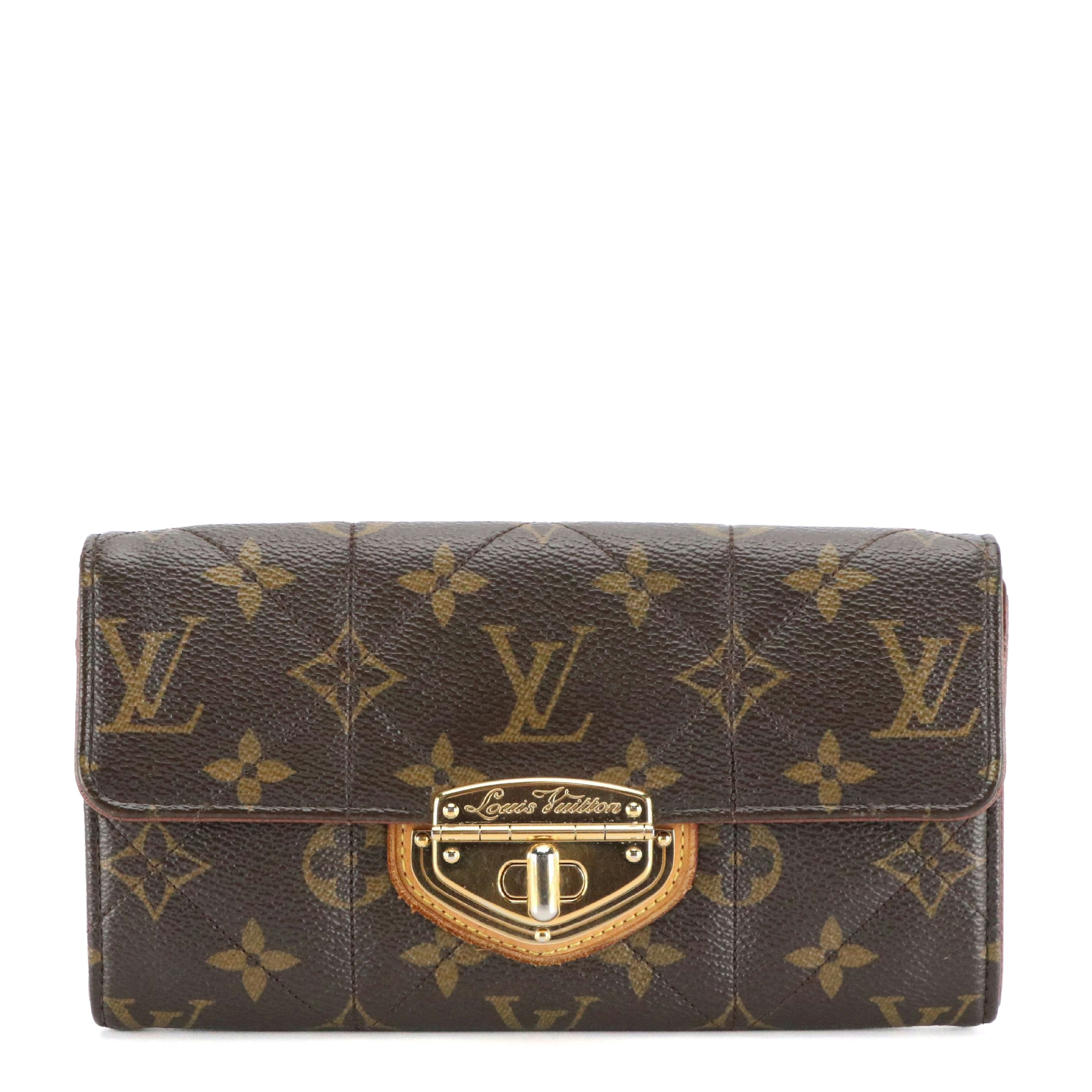 Louis Vuitton Sarah Wallet in Monogram Étoile Quilted Canvas, With Box