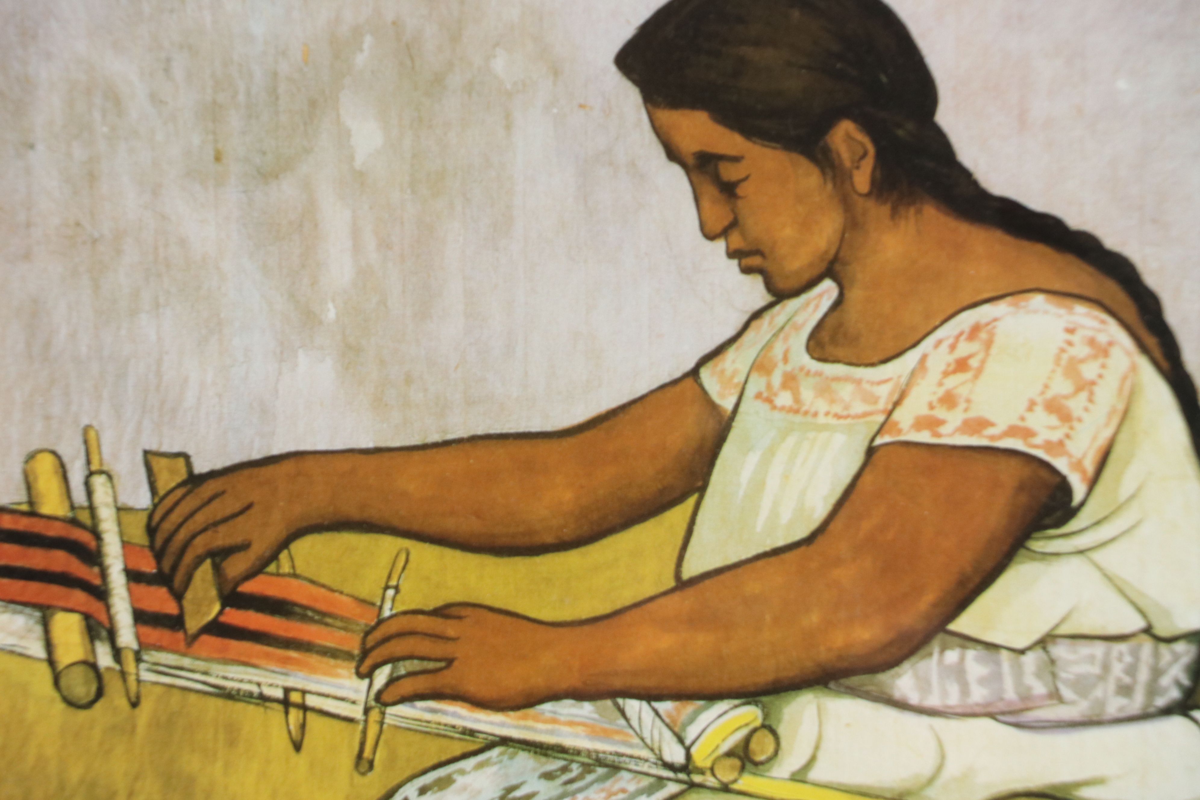 After Diego Rivera Offset Lithograph "Weaver," Late 20th Century