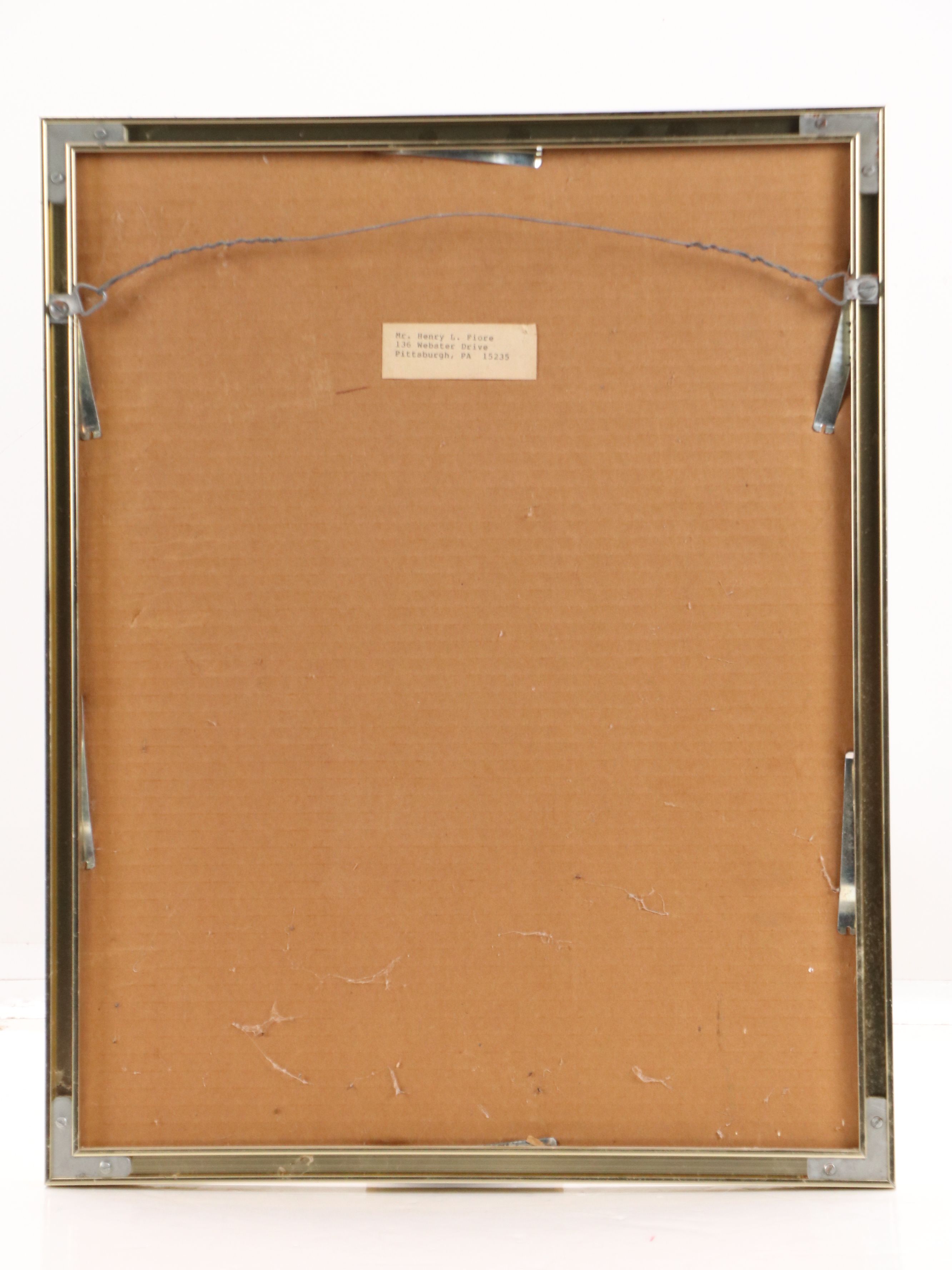 Henry L. Fiore Watercolor Painting of Woman at Window, Mid to Late 20th Century