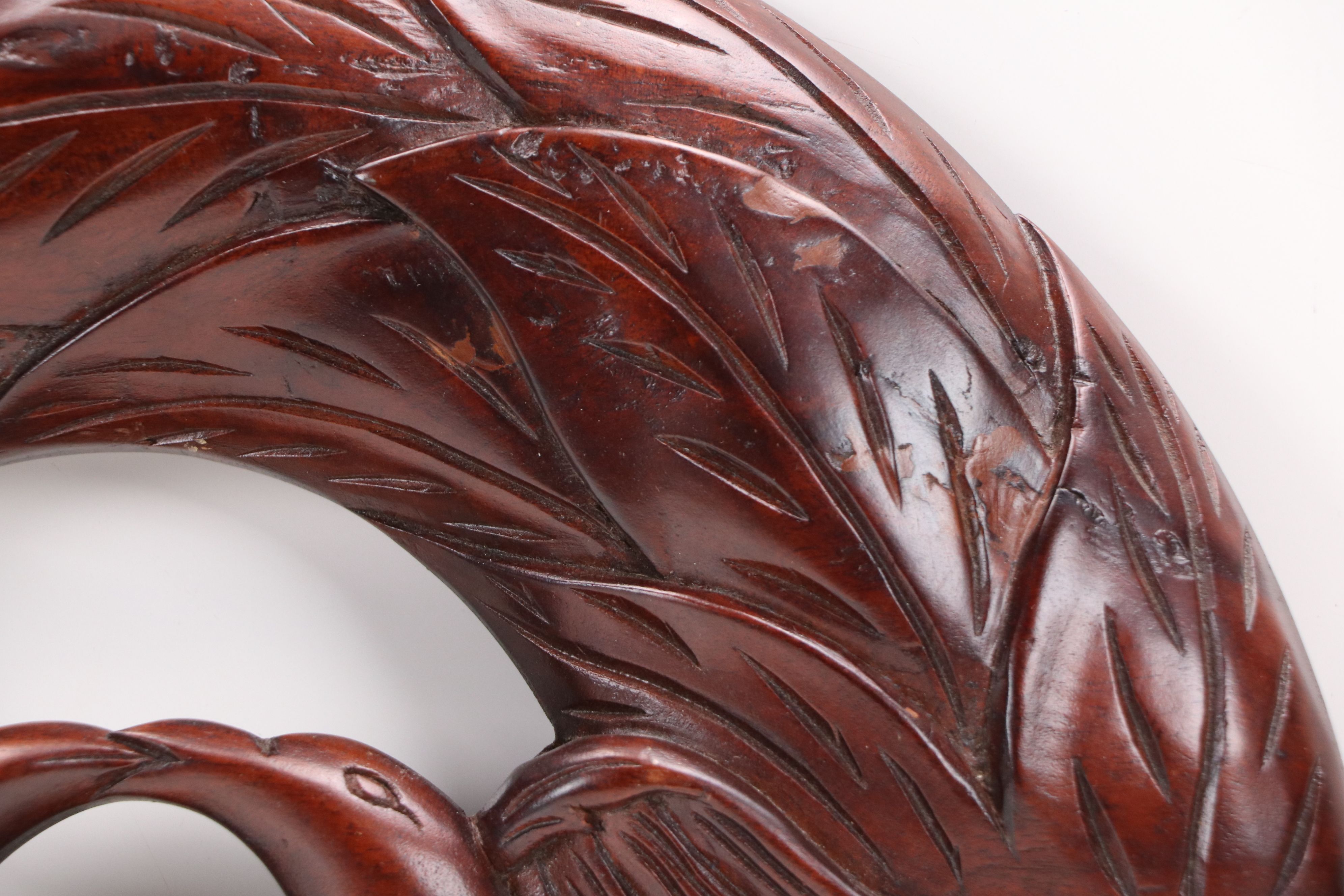 Double Eagles with Laurel Wreath Wall Carving, Mid to Late 20th Century