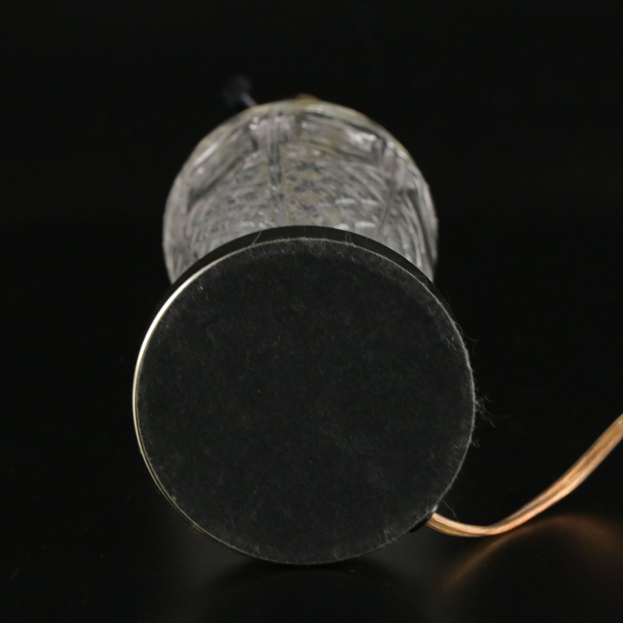 Pressed Glass Urn Table Lamp, Late 20th Century