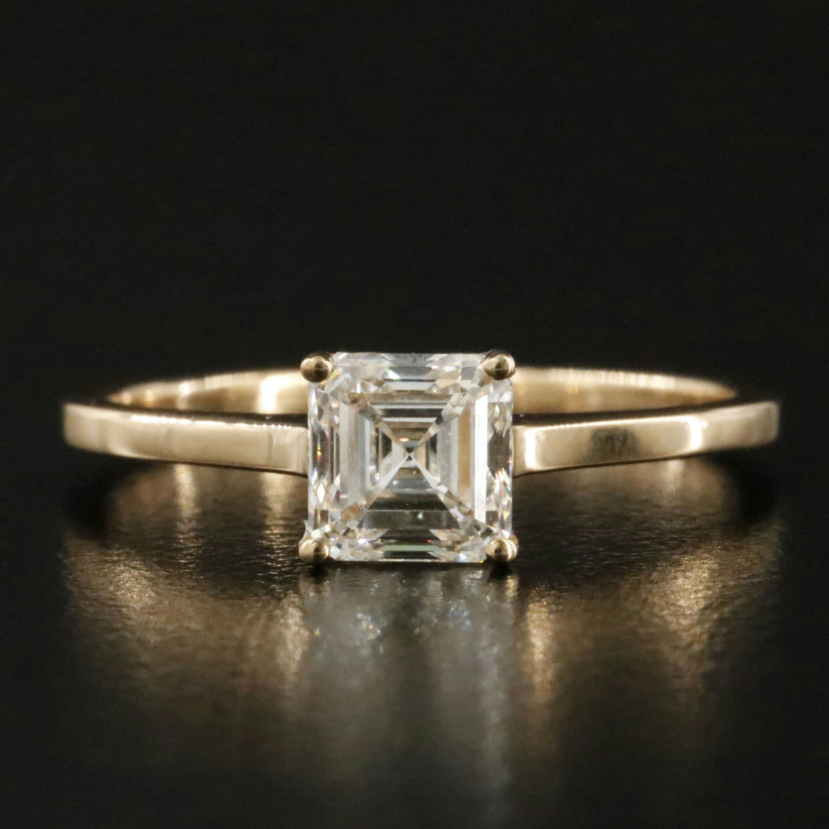18K 1.00 CT Internally Flawless Diamond Solitaire Ring with GIA Report