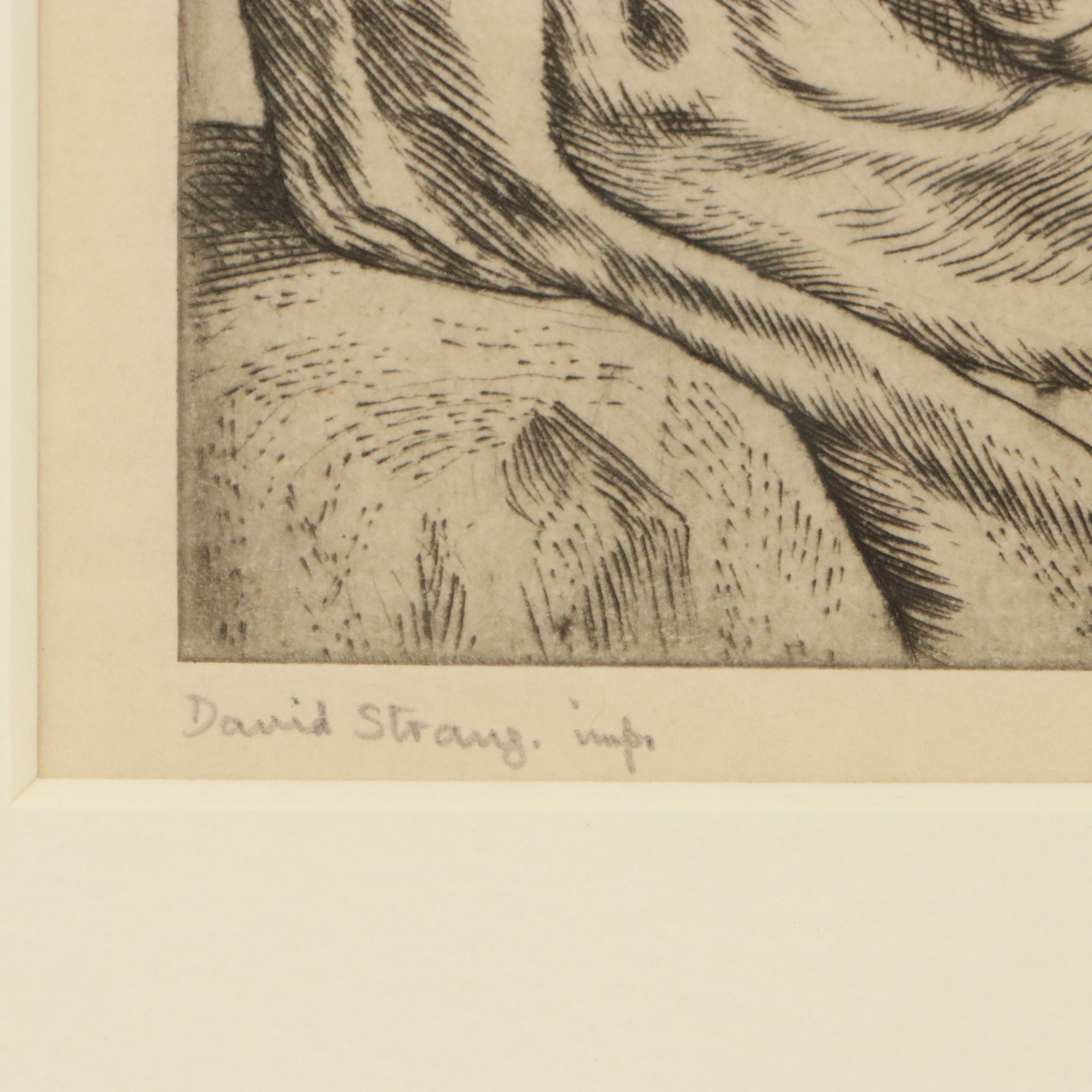 William Strang Posthumous Restrike Etching "The Mill Girl"