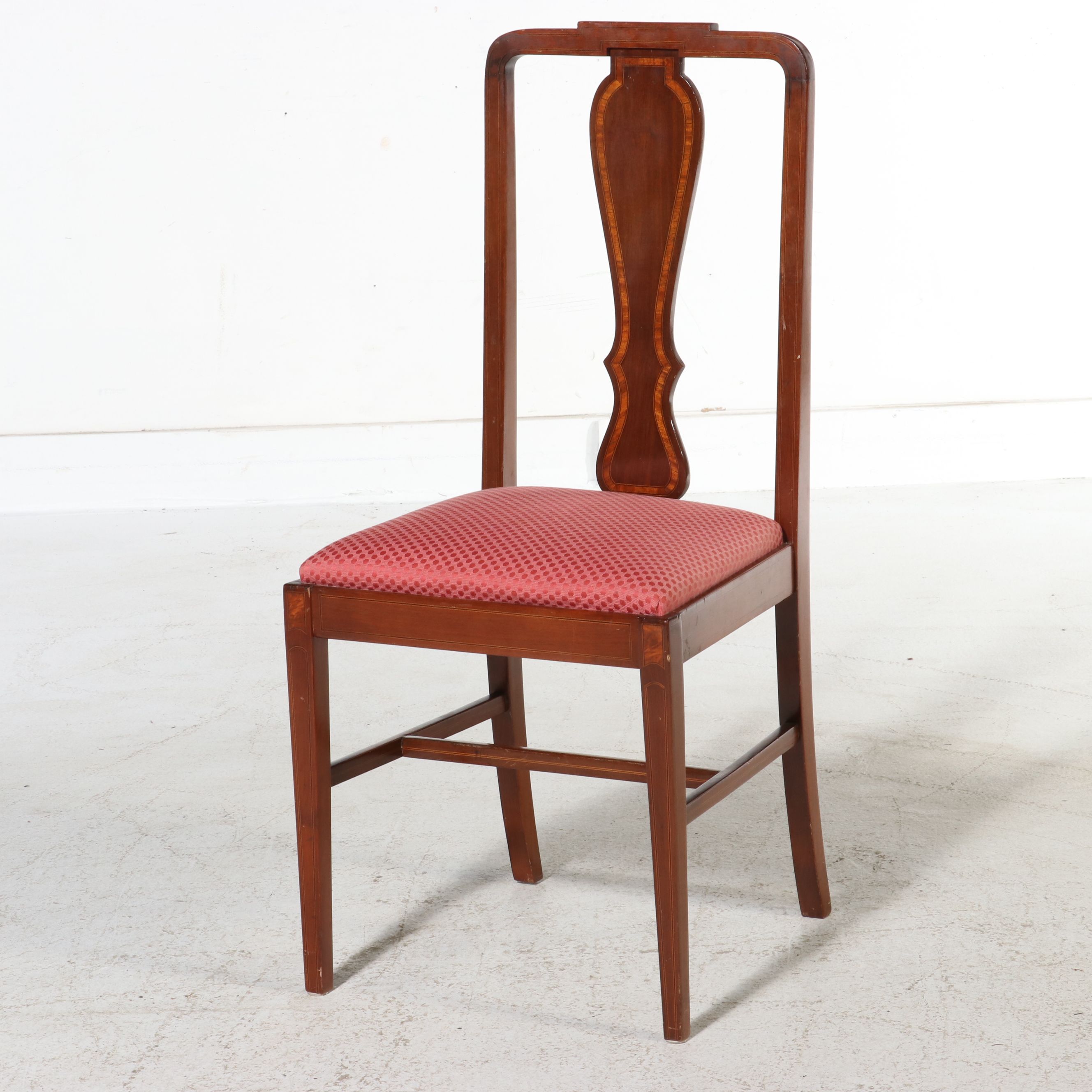 Seven-Piece Federal Style Inlaid Mahogany Dining Suite, Mid to Late 20th Century