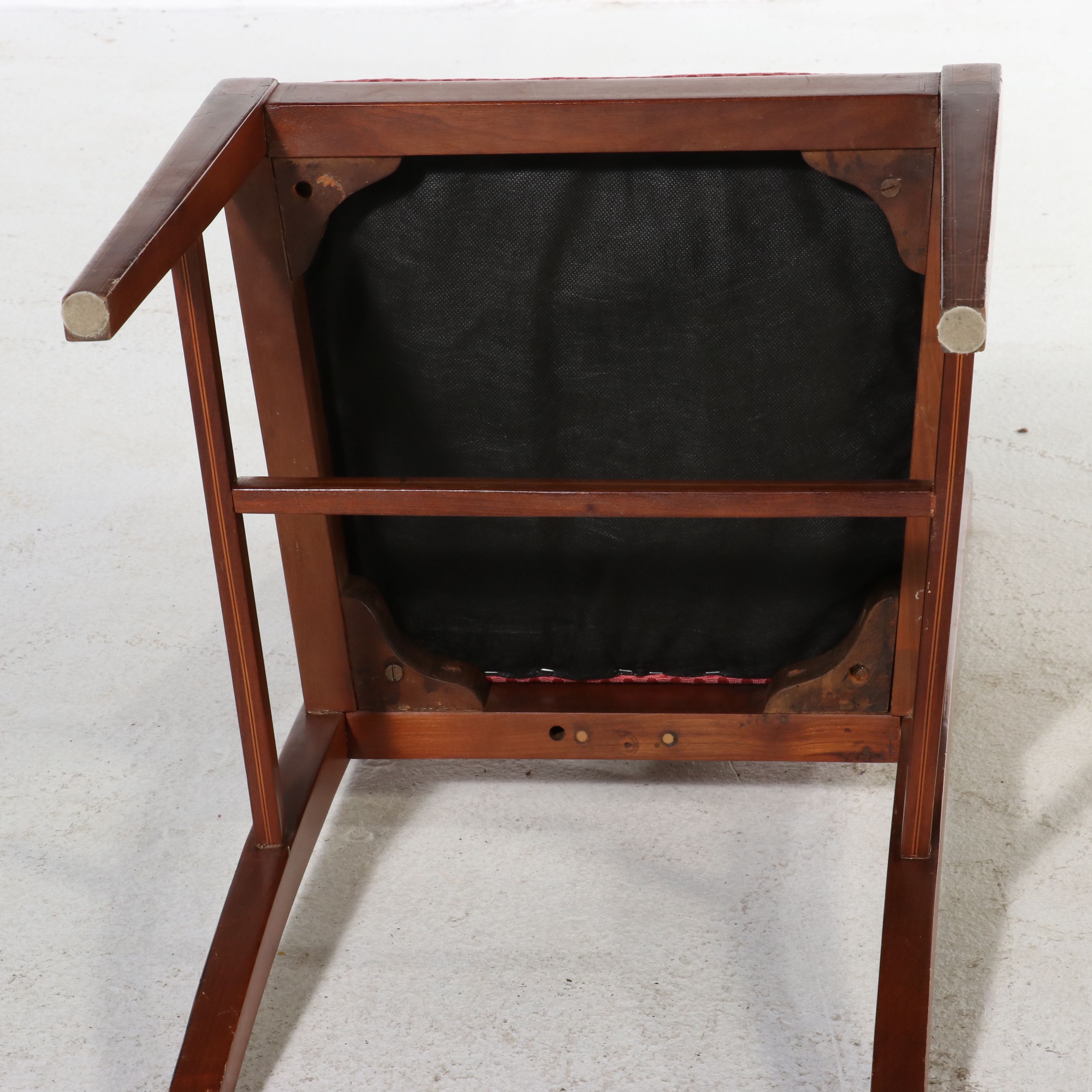 Seven-Piece Federal Style Inlaid Mahogany Dining Suite, Mid to Late 20th Century