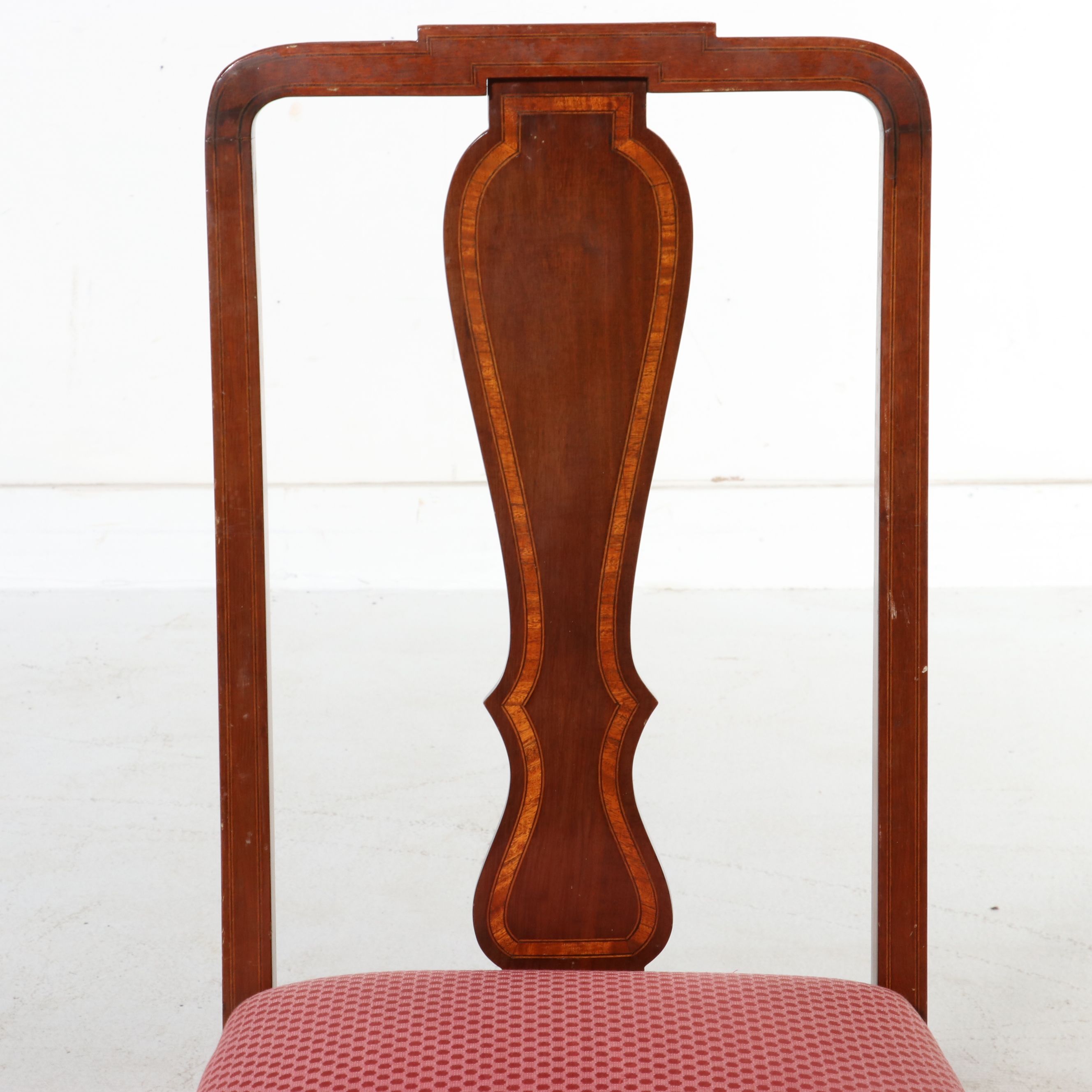 Seven-Piece Federal Style Inlaid Mahogany Dining Suite, Mid to Late 20th Century
