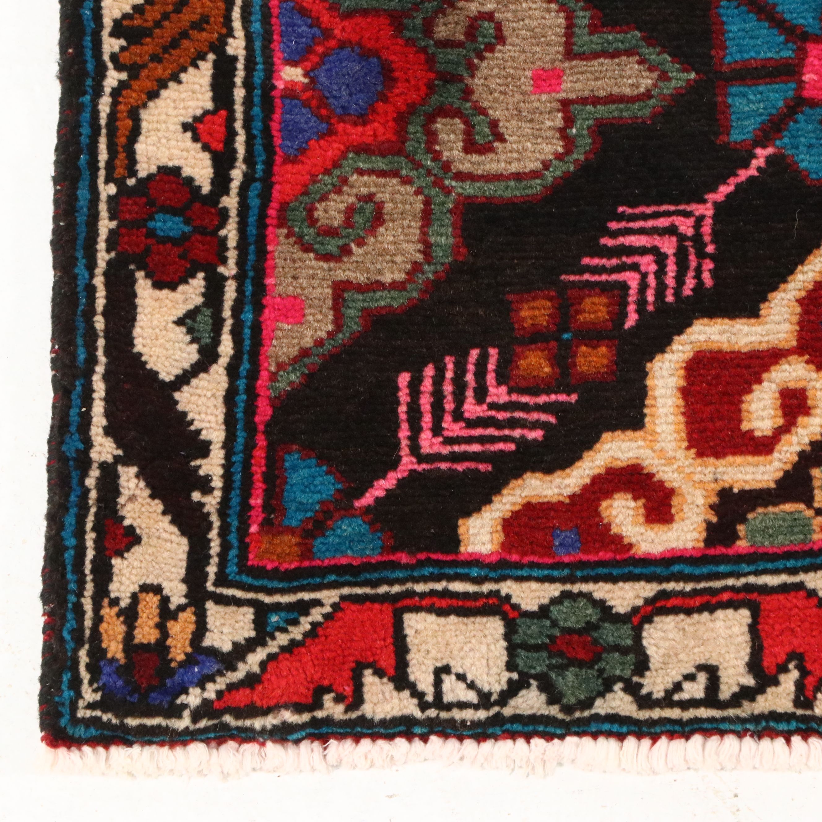 3'8 x 9'11 Hand-Knotted Persian Hamadan Long Rug