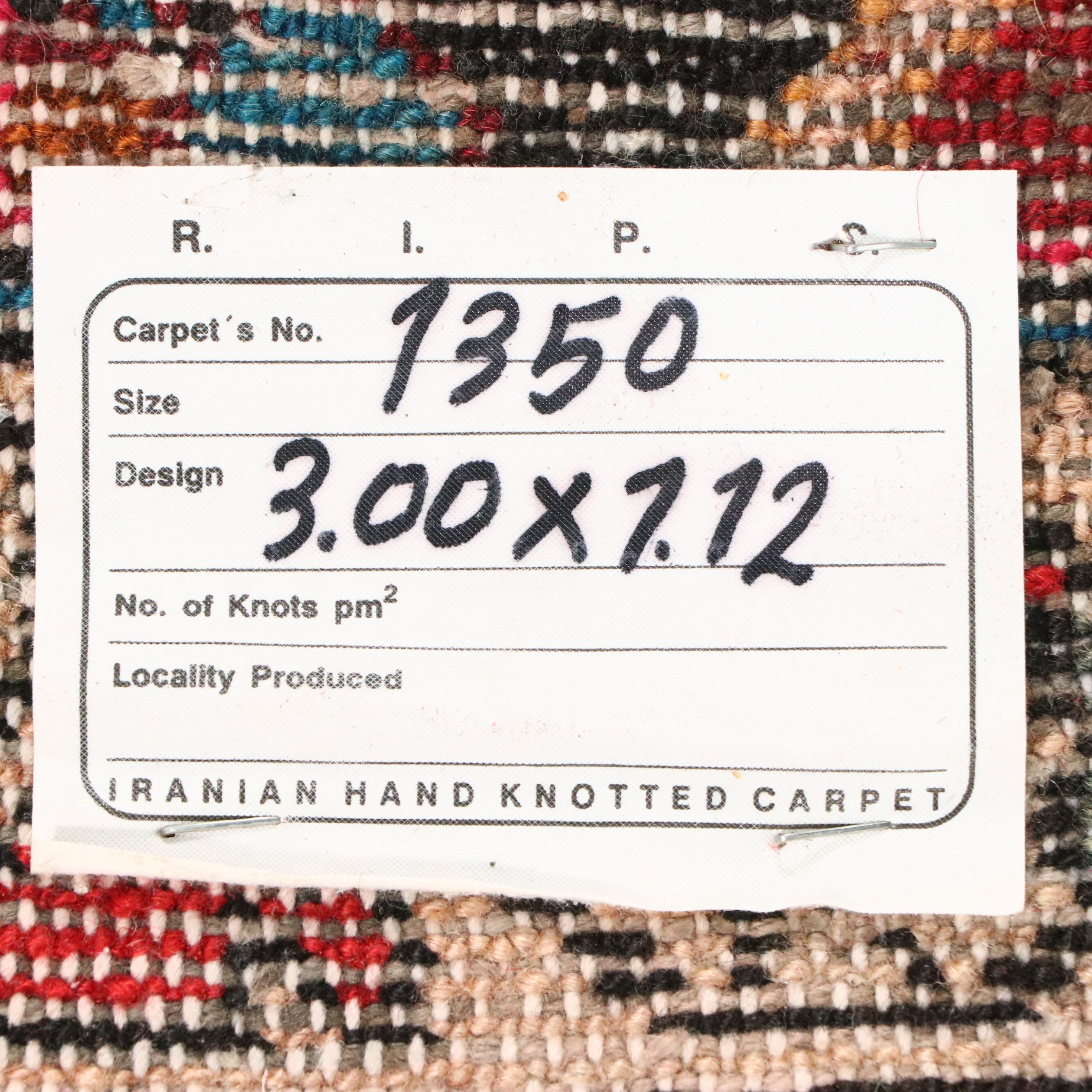 3'8 x 9'11 Hand-Knotted Persian Hamadan Long Rug