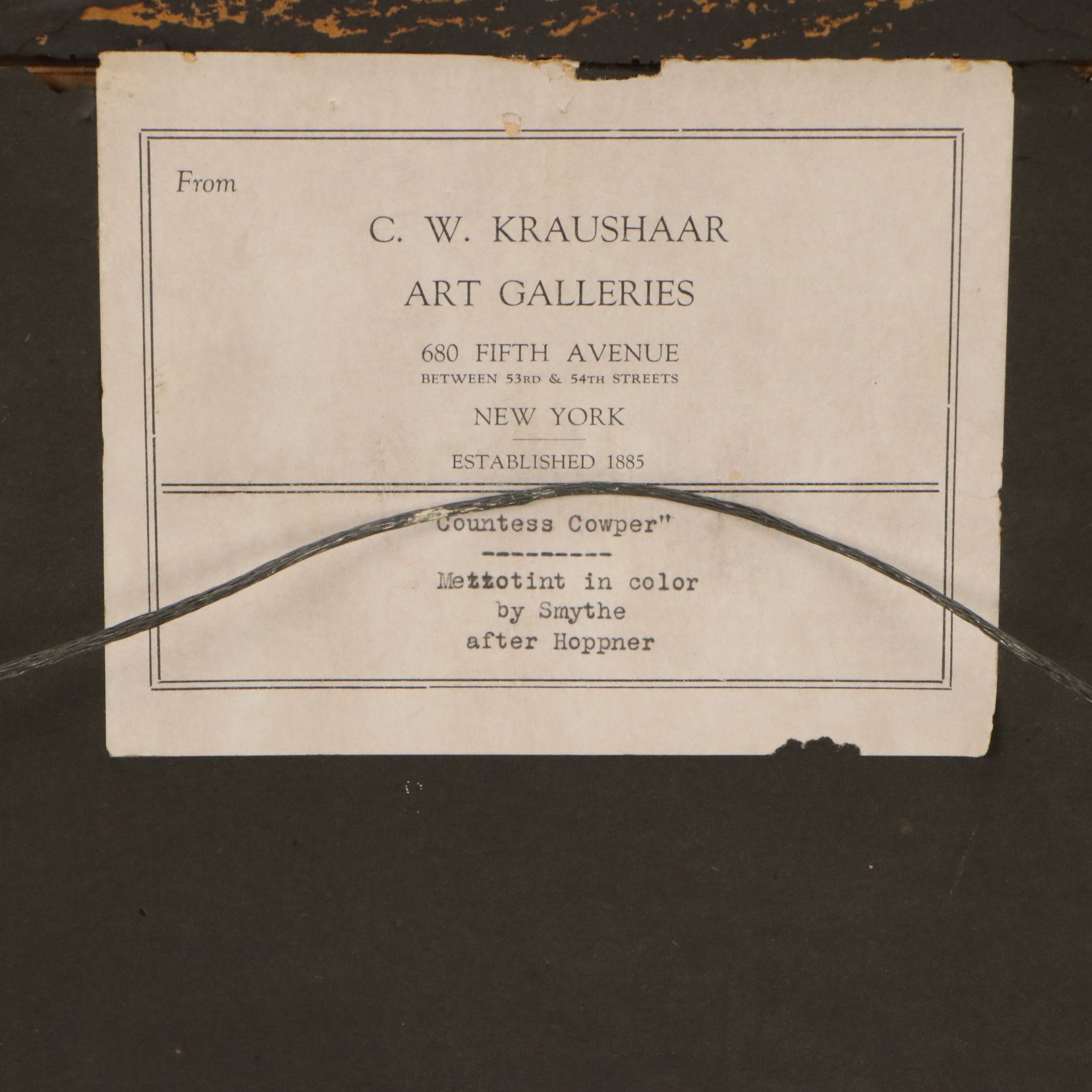 After Sir Thomas Lawrence Mezzotint Portrait of Lady Emily Cowper, 1919