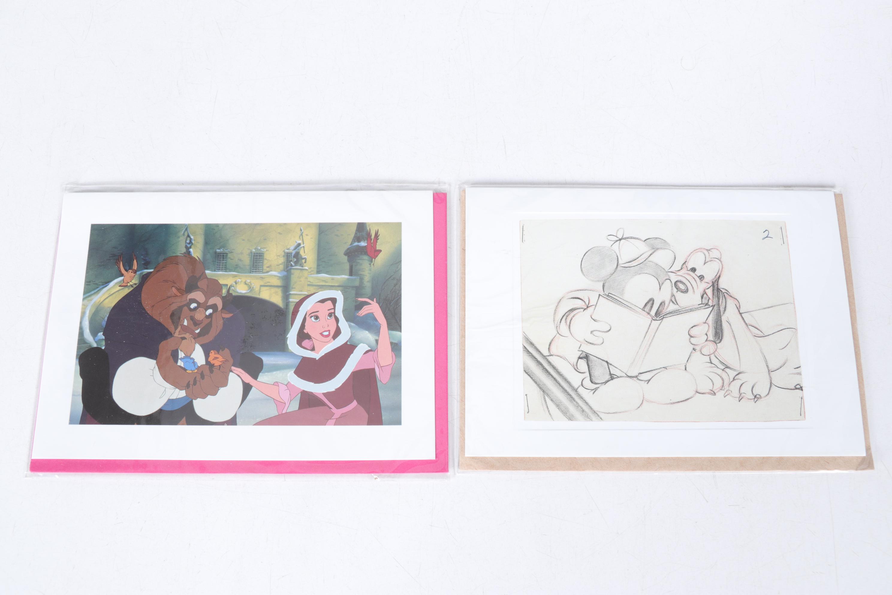 Collection of Commemorative Walt Disney Offset Lithographs & Postcards, C. 1990