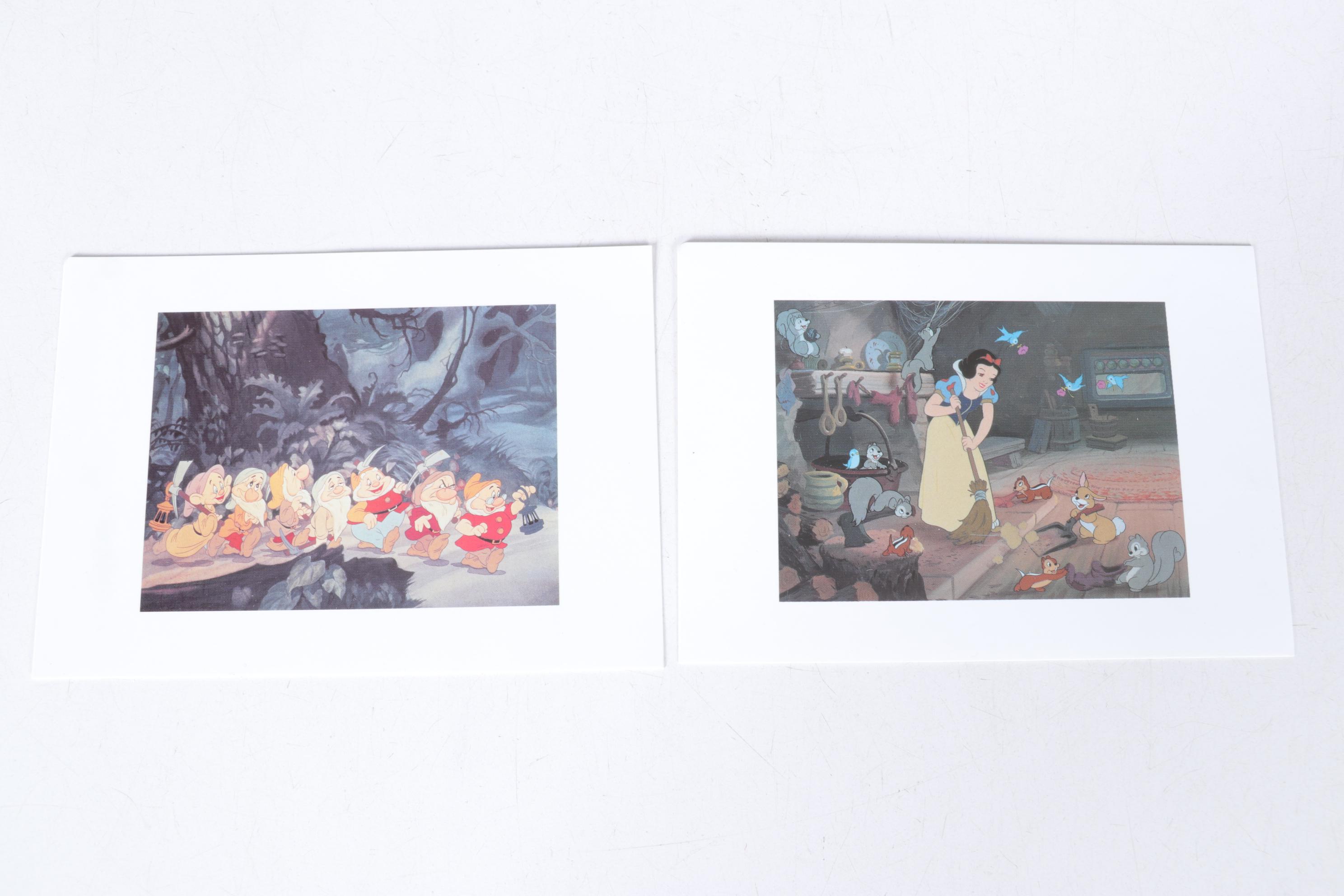 Collection of Commemorative Walt Disney Offset Lithographs & Postcards, C. 1990