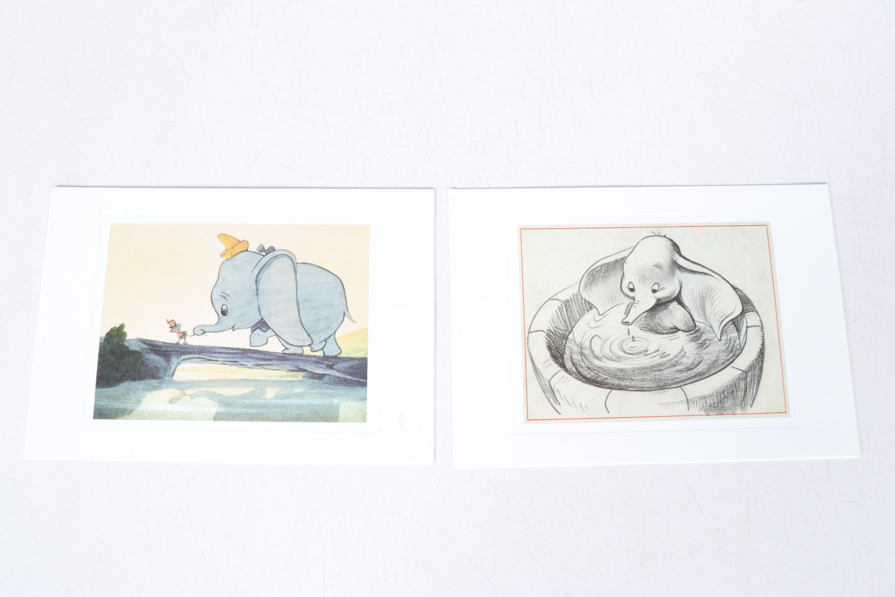 Collection of Commemorative Walt Disney Offset Lithographs & Postcards, C. 1990